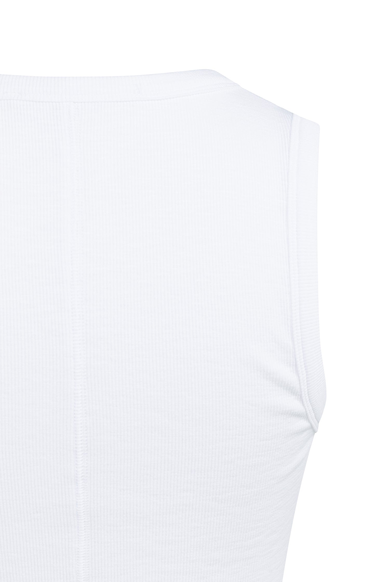 Ribbed singlet with round neckline