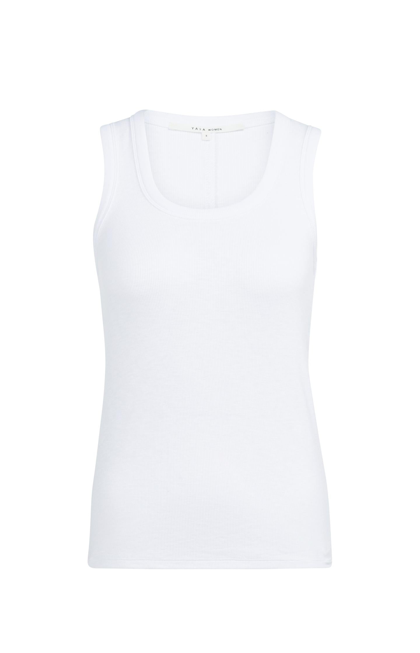 Ribbed singlet with round neckline - Type: product