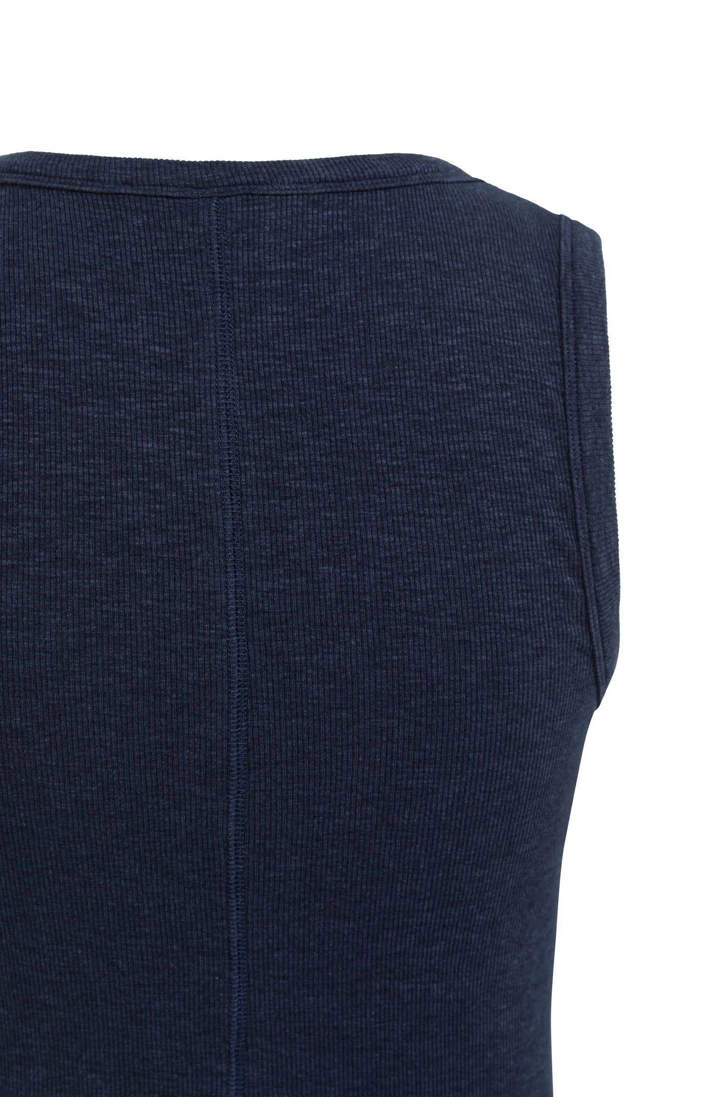 Ribbed singlet with round neckline