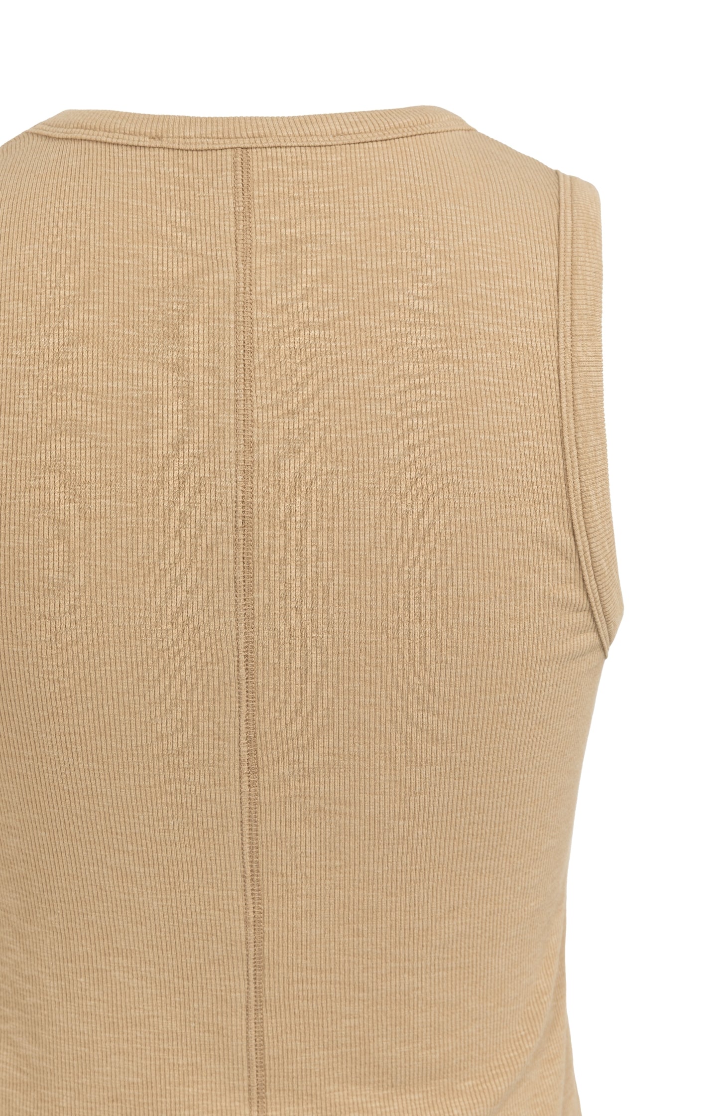 Ribbed singlet with round neckline