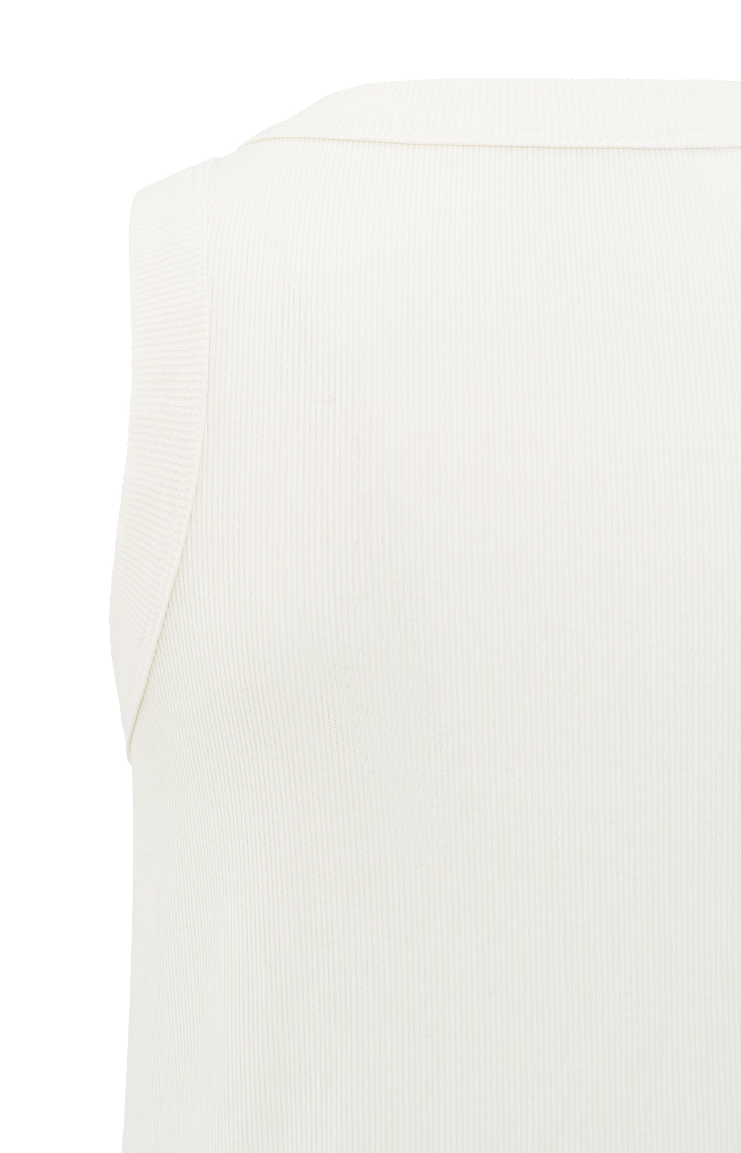 Ribbed singlet with round neckline