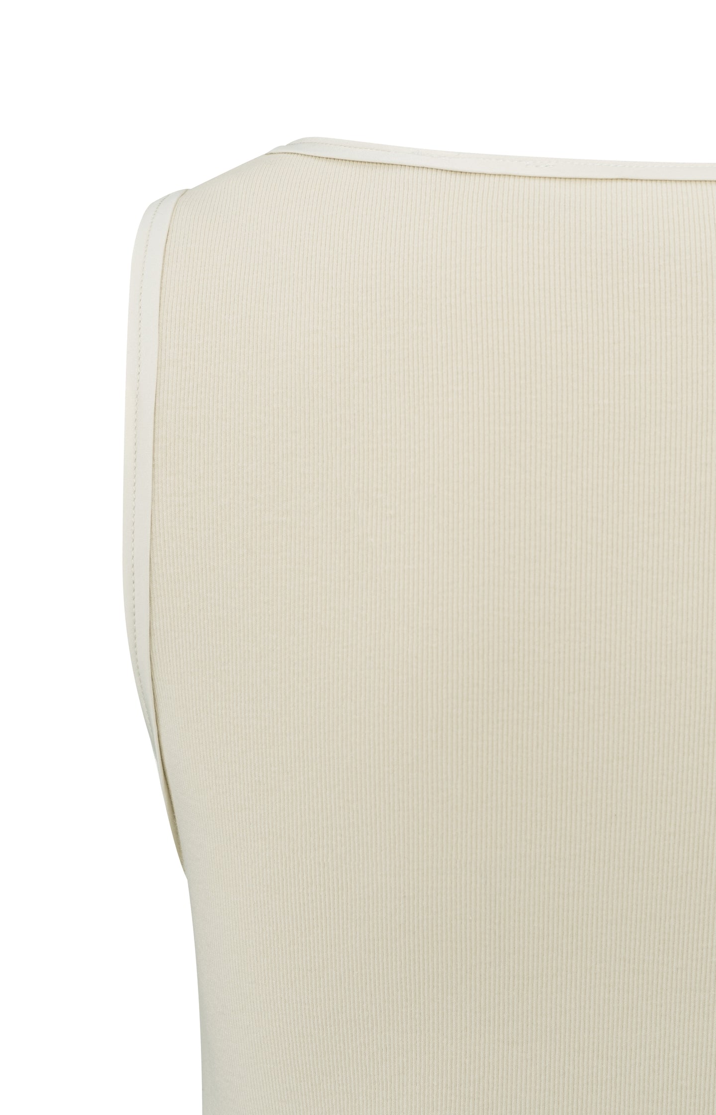 Ribbed singlet with shiny trim