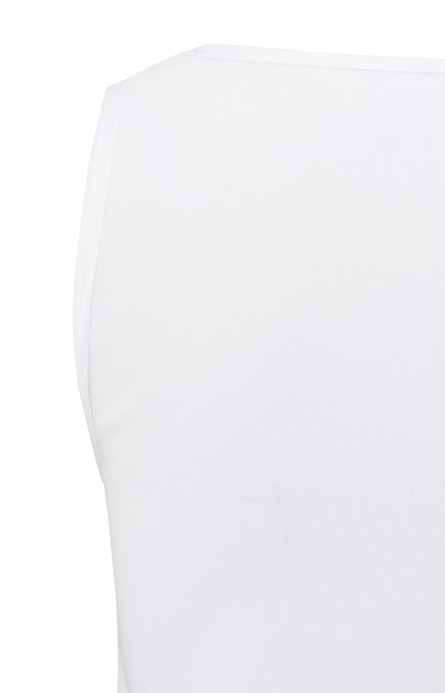 Ribbed singlet with shiny trim