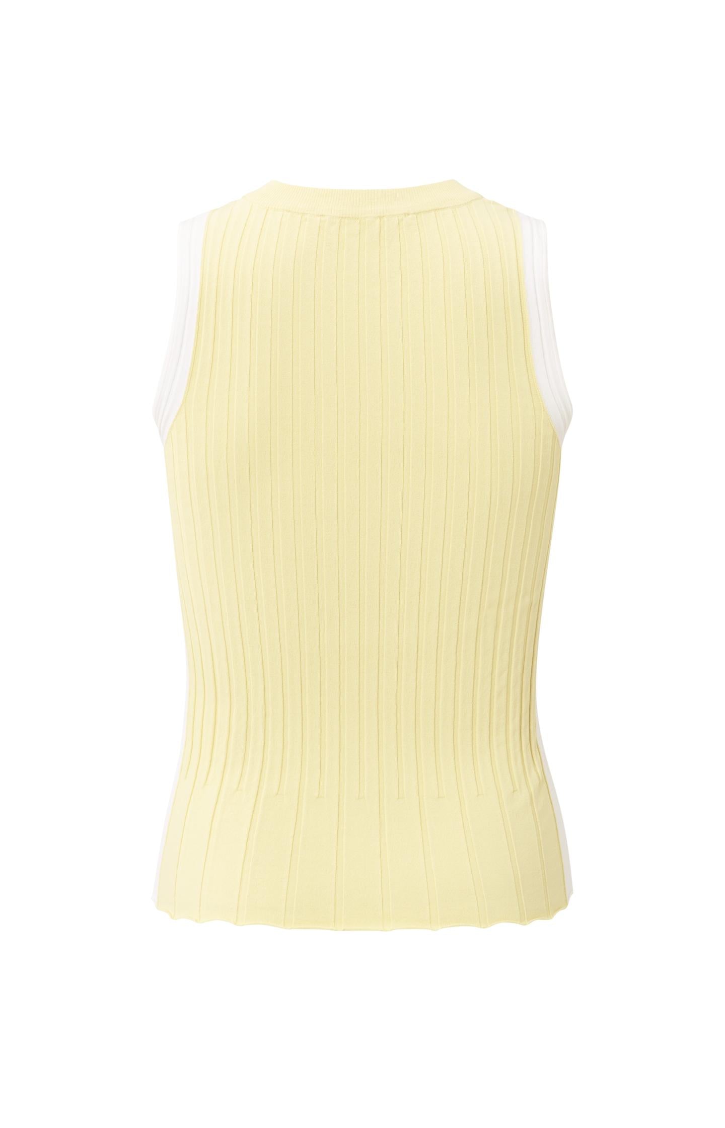 Ribbed tanktop with contrasting details