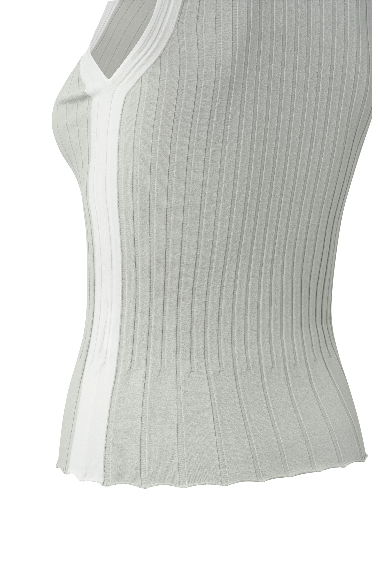 Ribbed tanktop with contrasting details