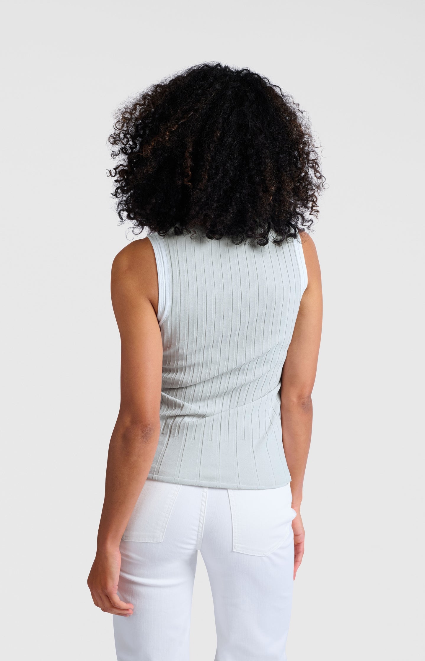 Ribbed tanktop with contrasting details