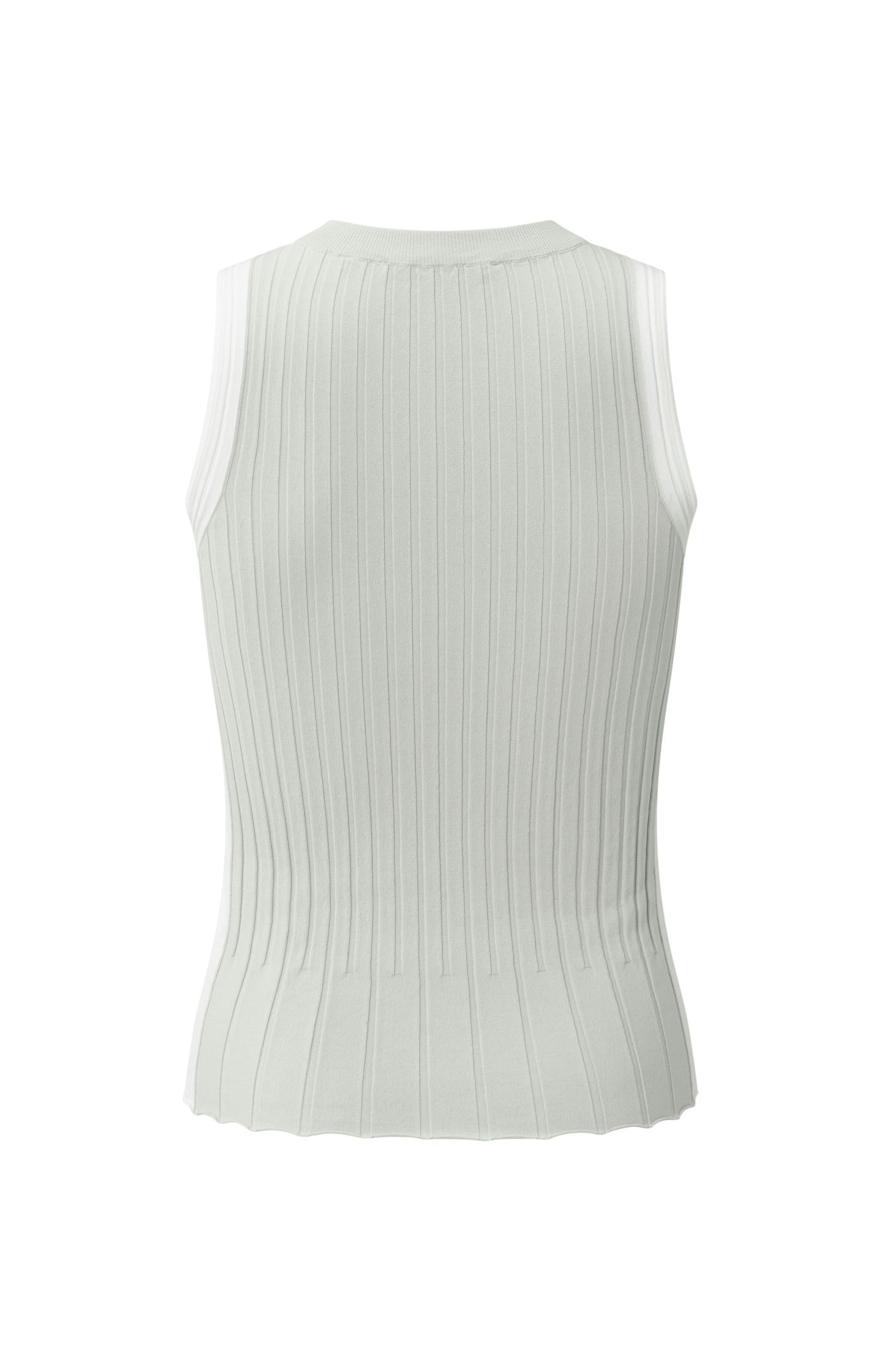 Ribbed tanktop with contrasting details