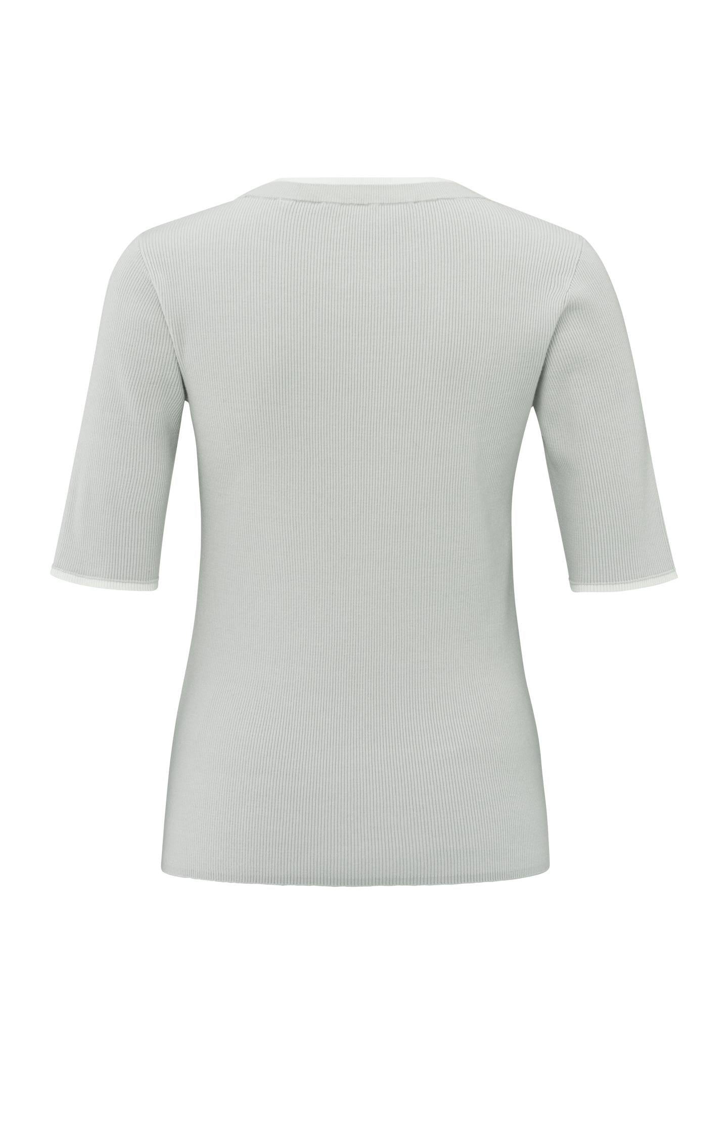 Ribbed top with half sleeves
