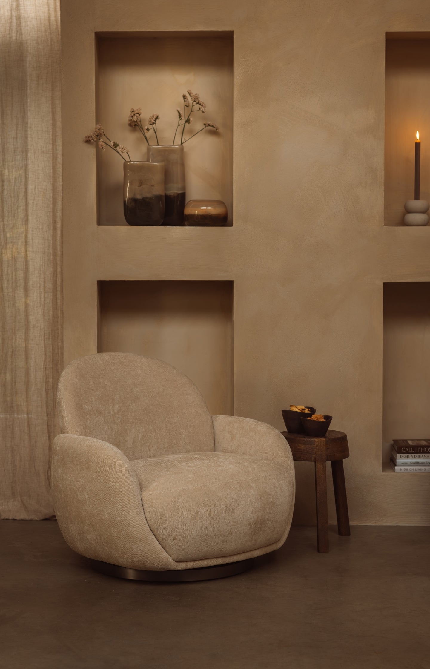 Round swivel lounge chair - Type: lookbook