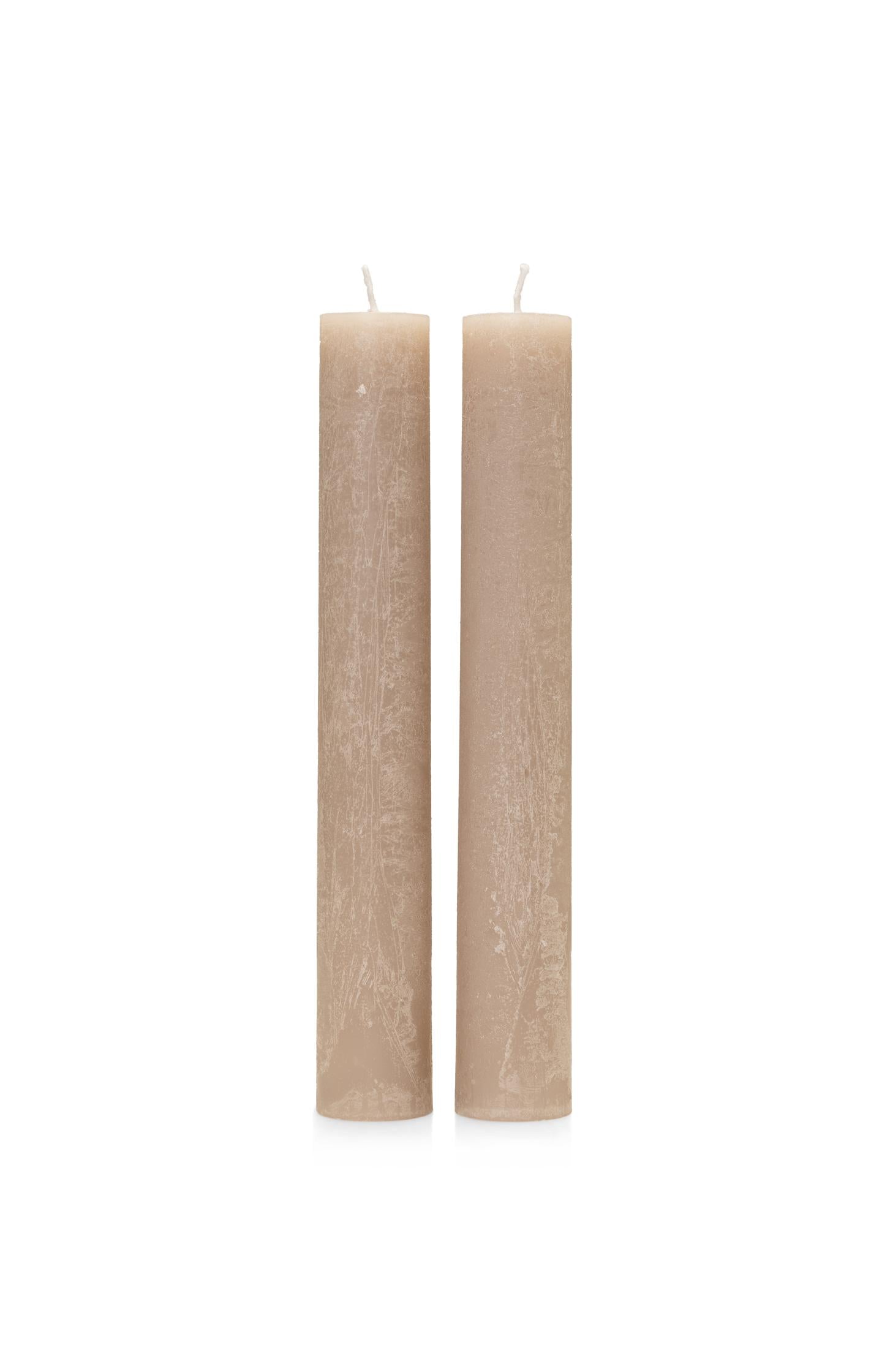 Rustic dinner candles - set of 2