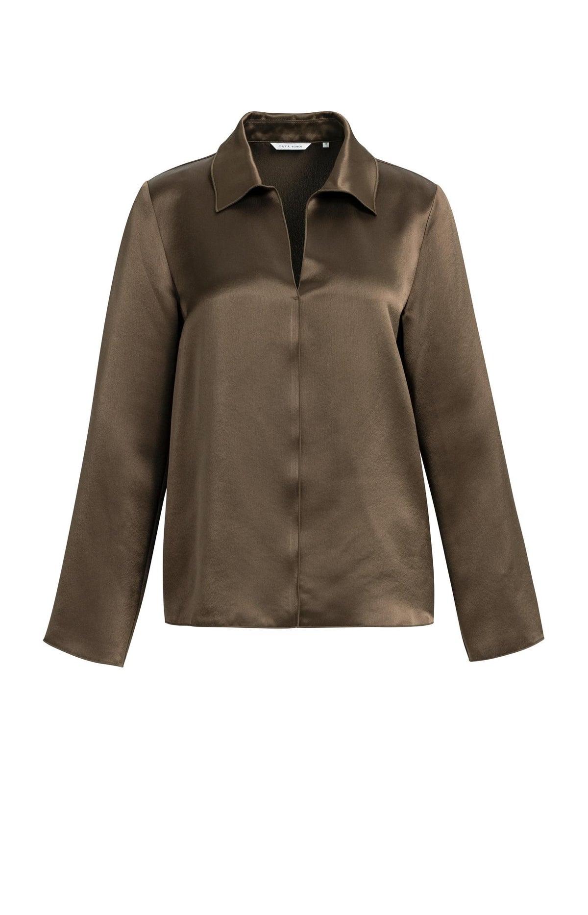 Satin blouse with collar - Type: product