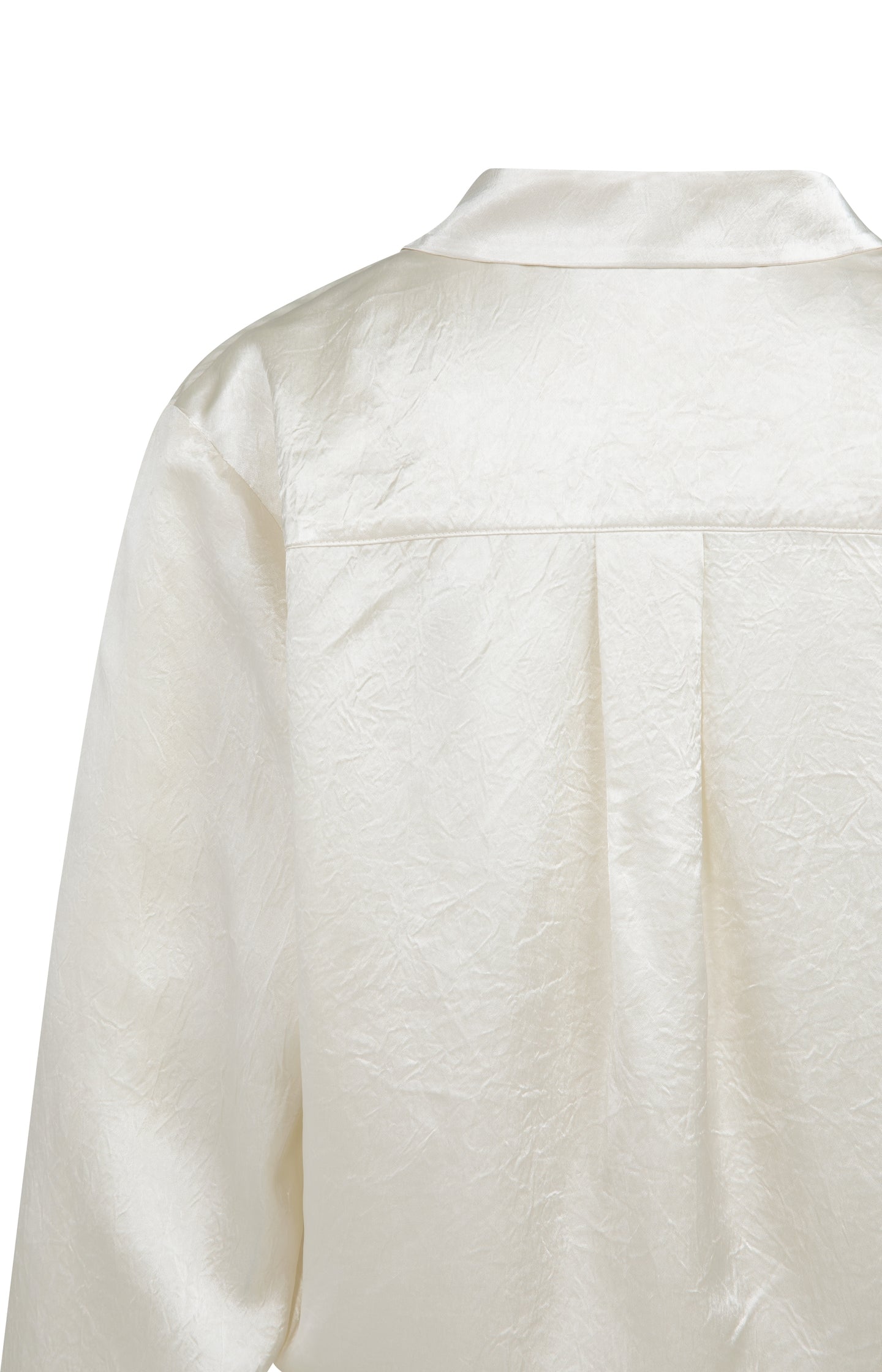 Satin blouse with drawstring hem