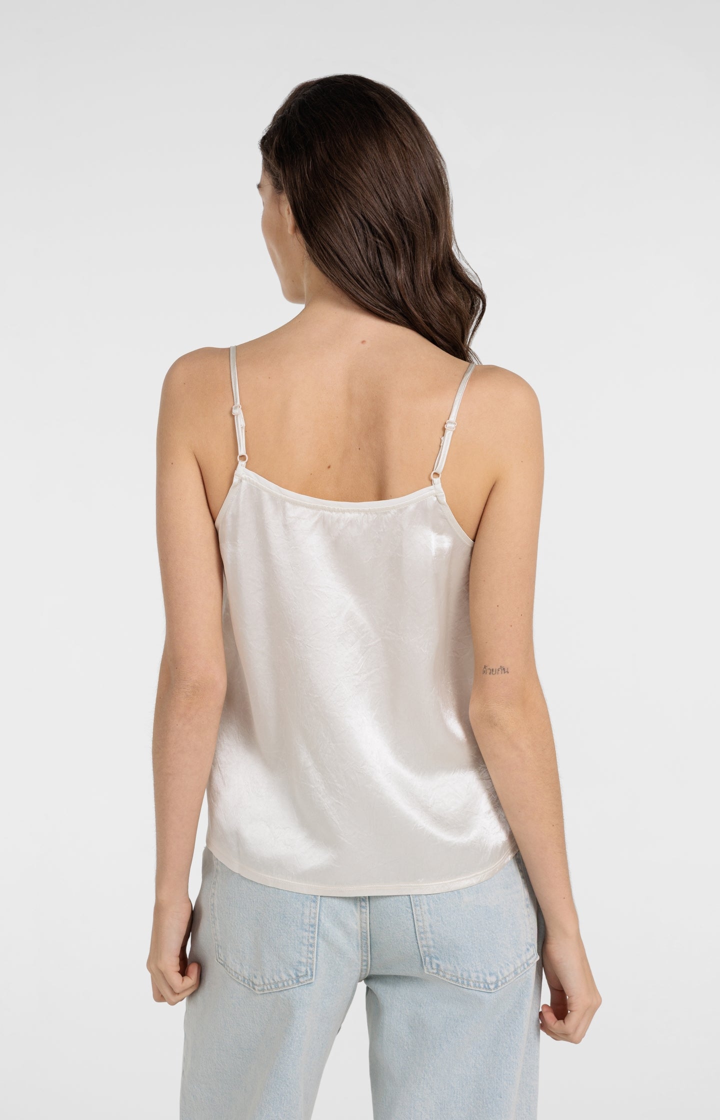 Satin singlet with sheer detail - Type: lookbook