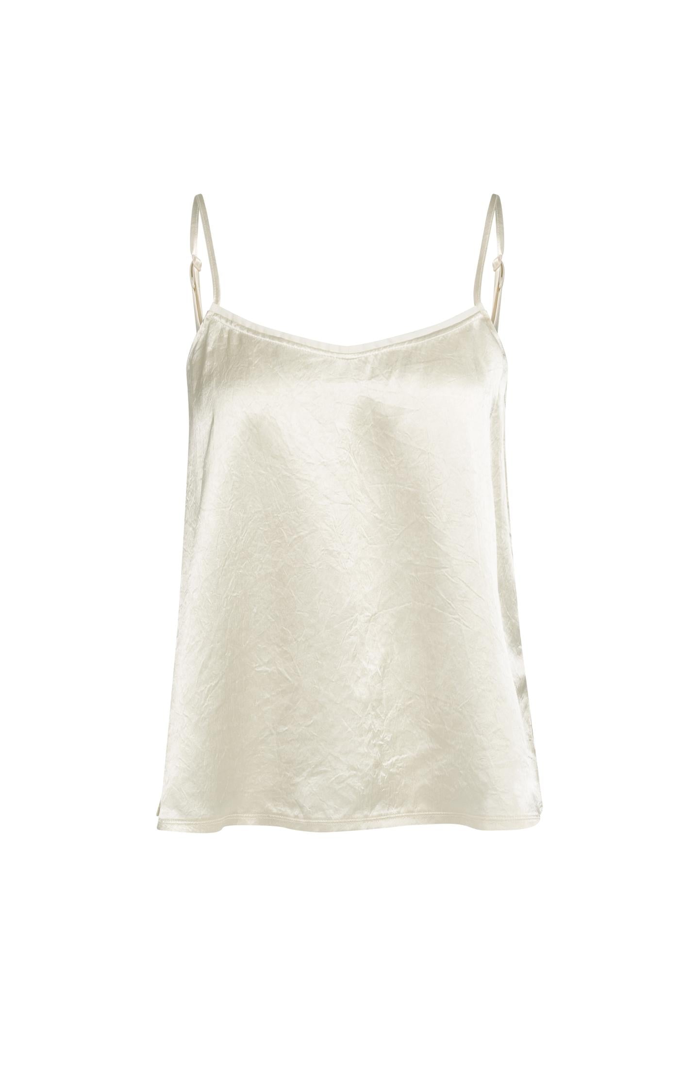 Satin singlet with sheer detail - Type: product