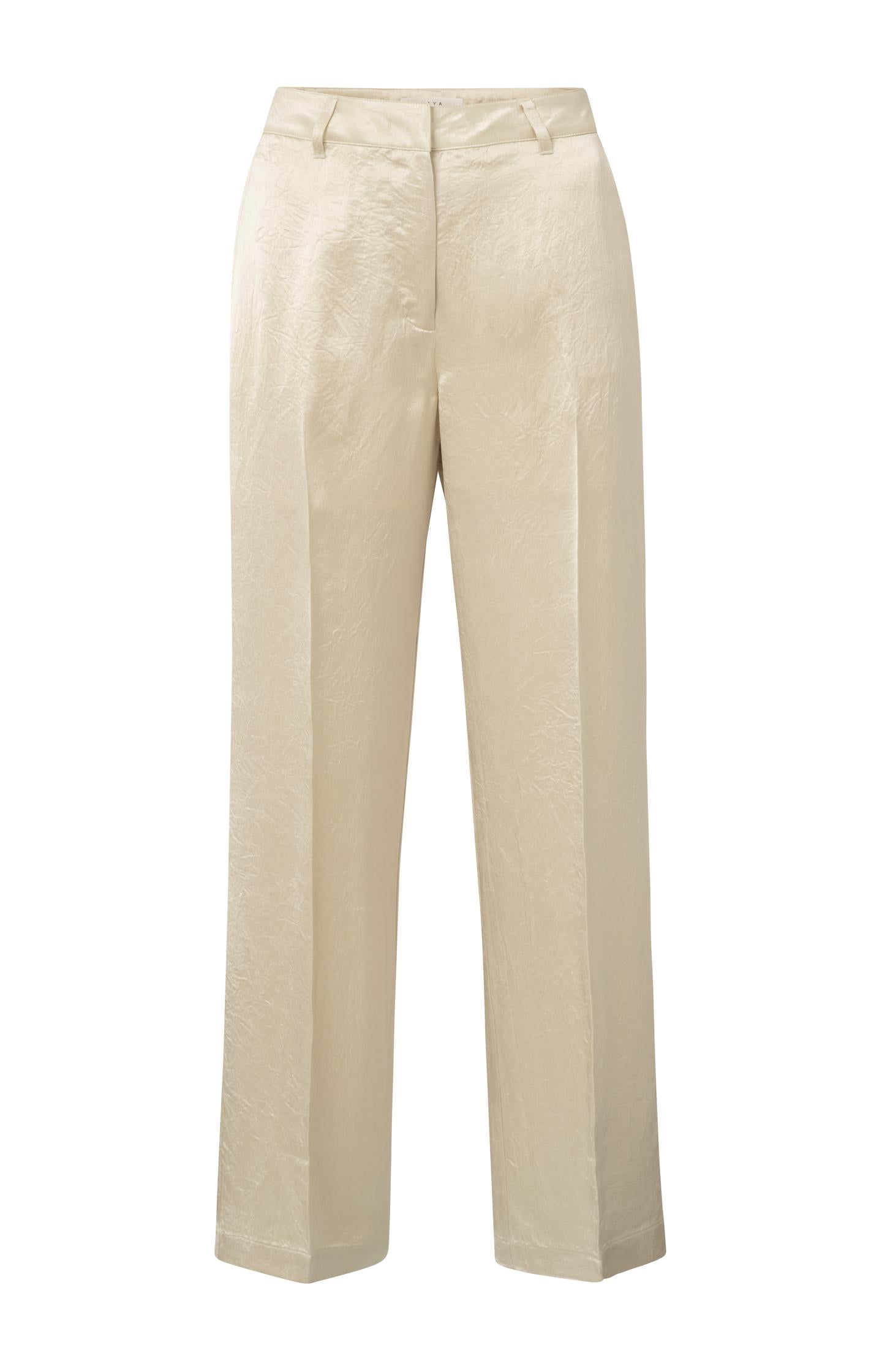 Satin wide-leg trousers with loose fit - Type: product