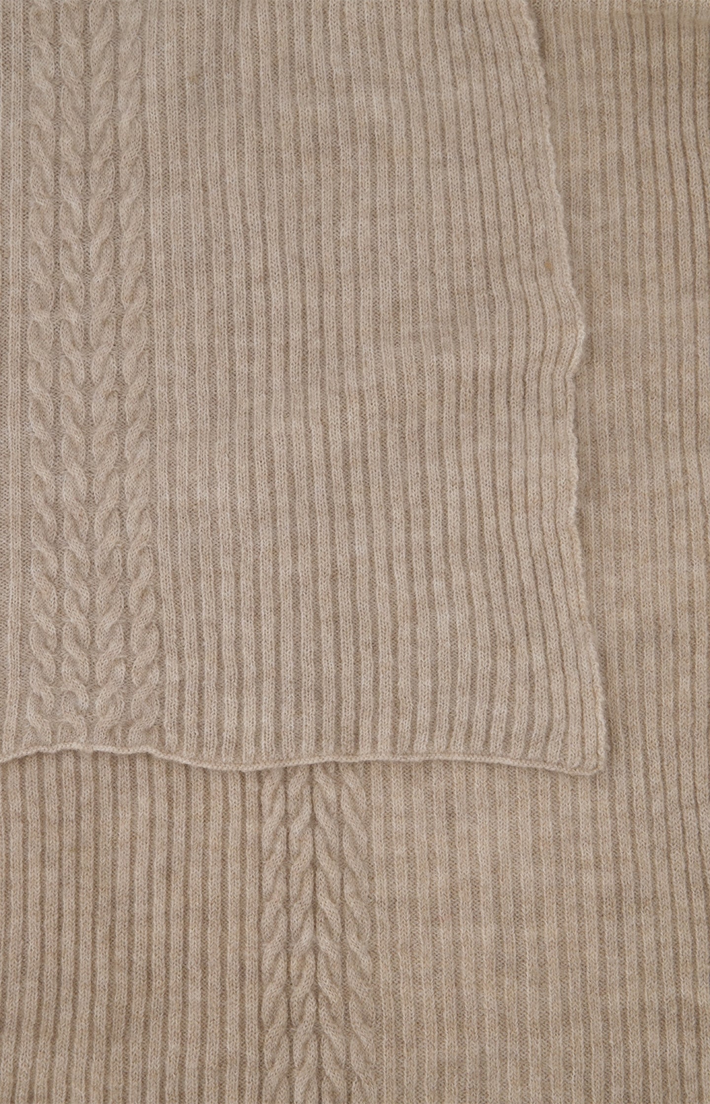 Scarf made from soft, ribbed material