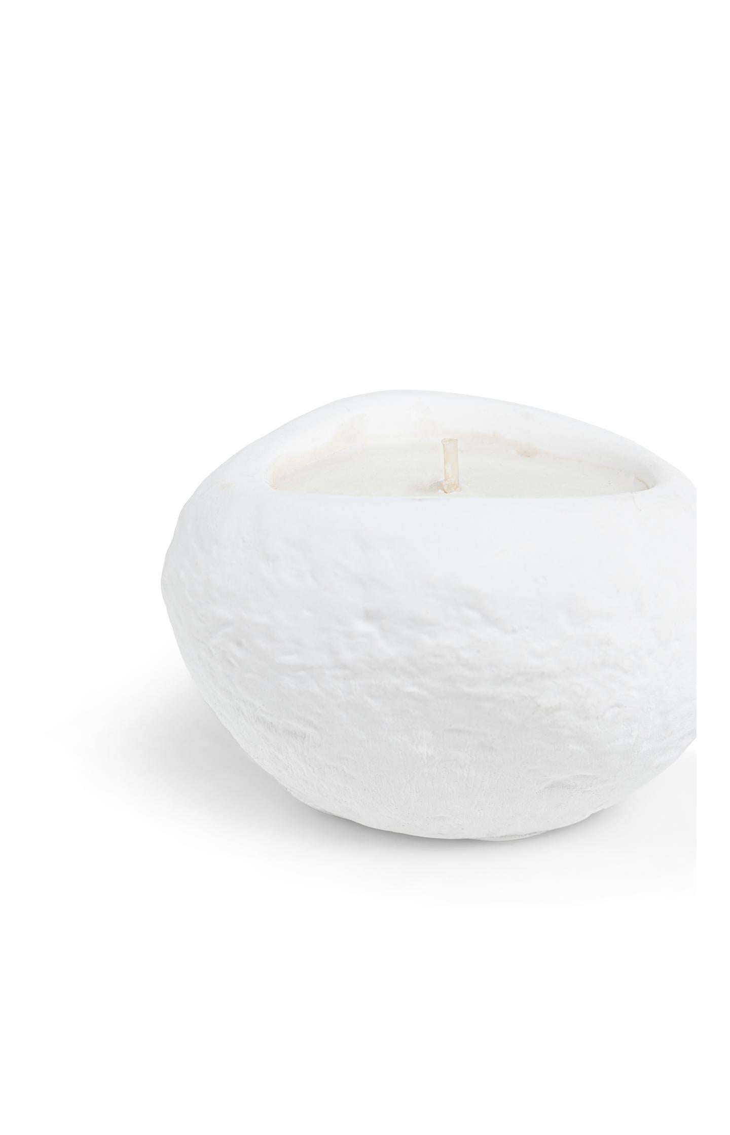 Scented candle in cement holder