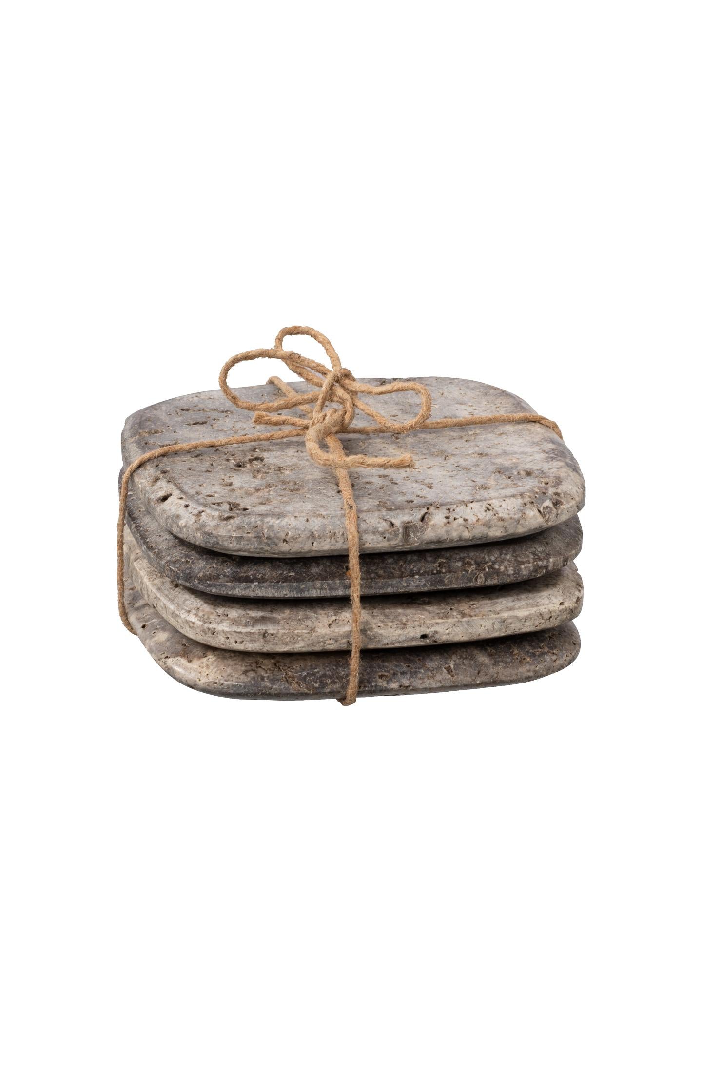 Set of four marble coasters - Type: product