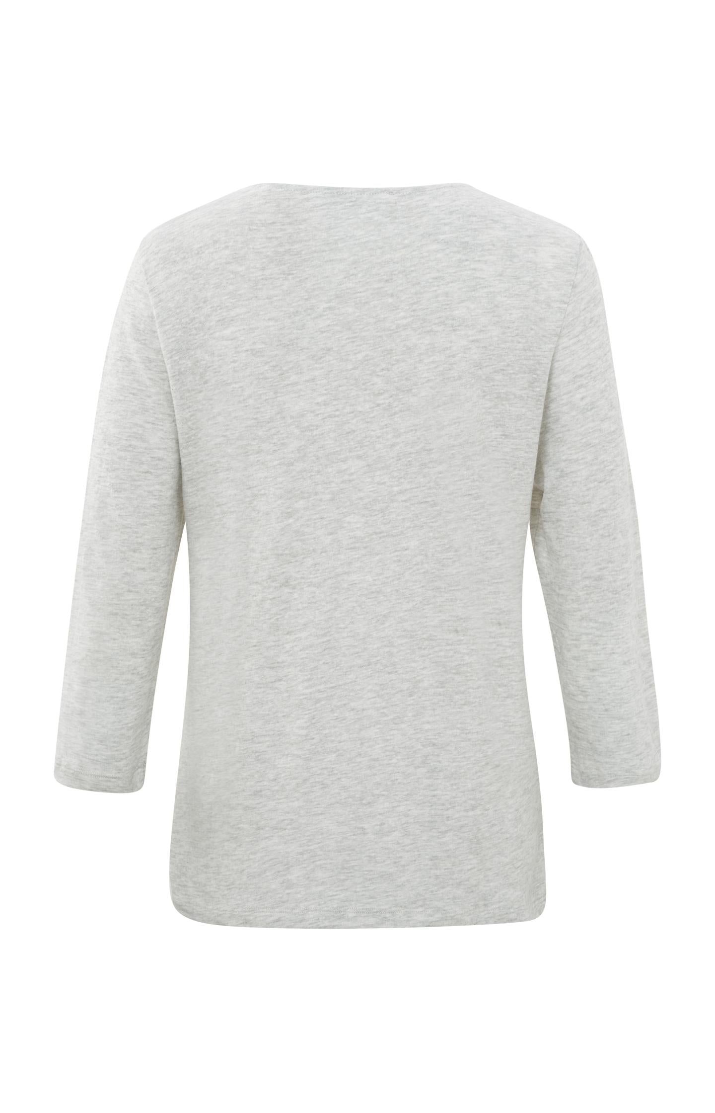 Shirt with 3/4 sleeves and round neck