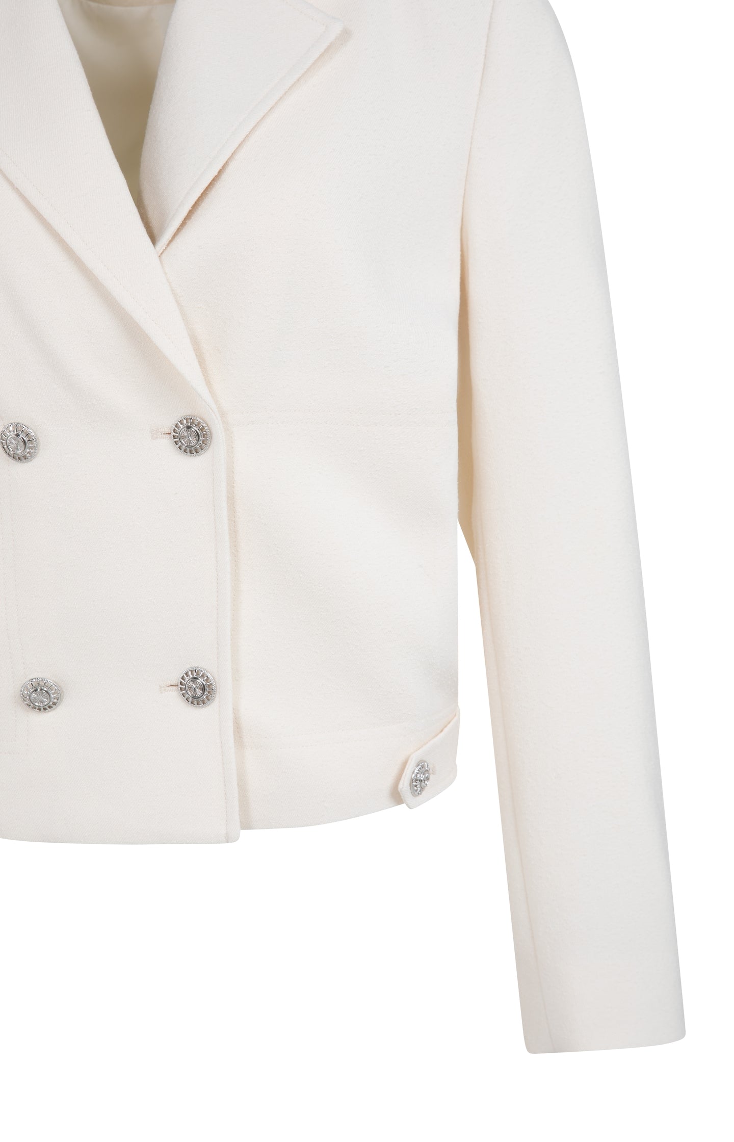 Short double-breasted blazer jacket
