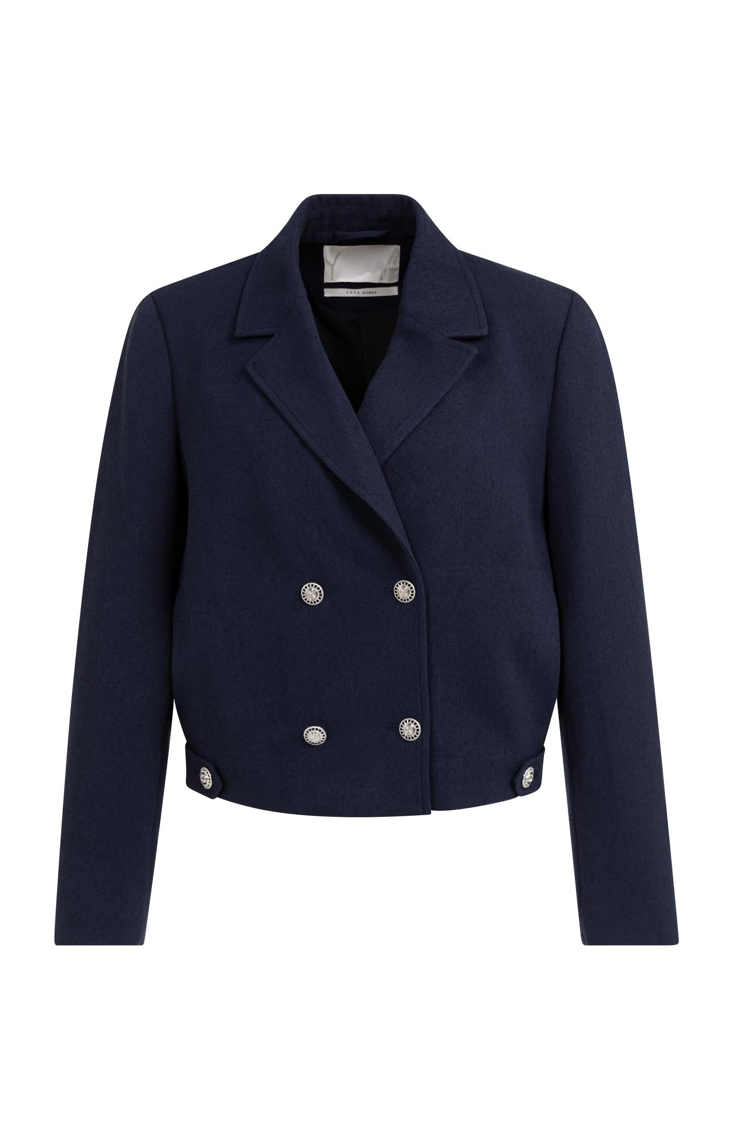 Short double-breasted blazer jacket - Type: product