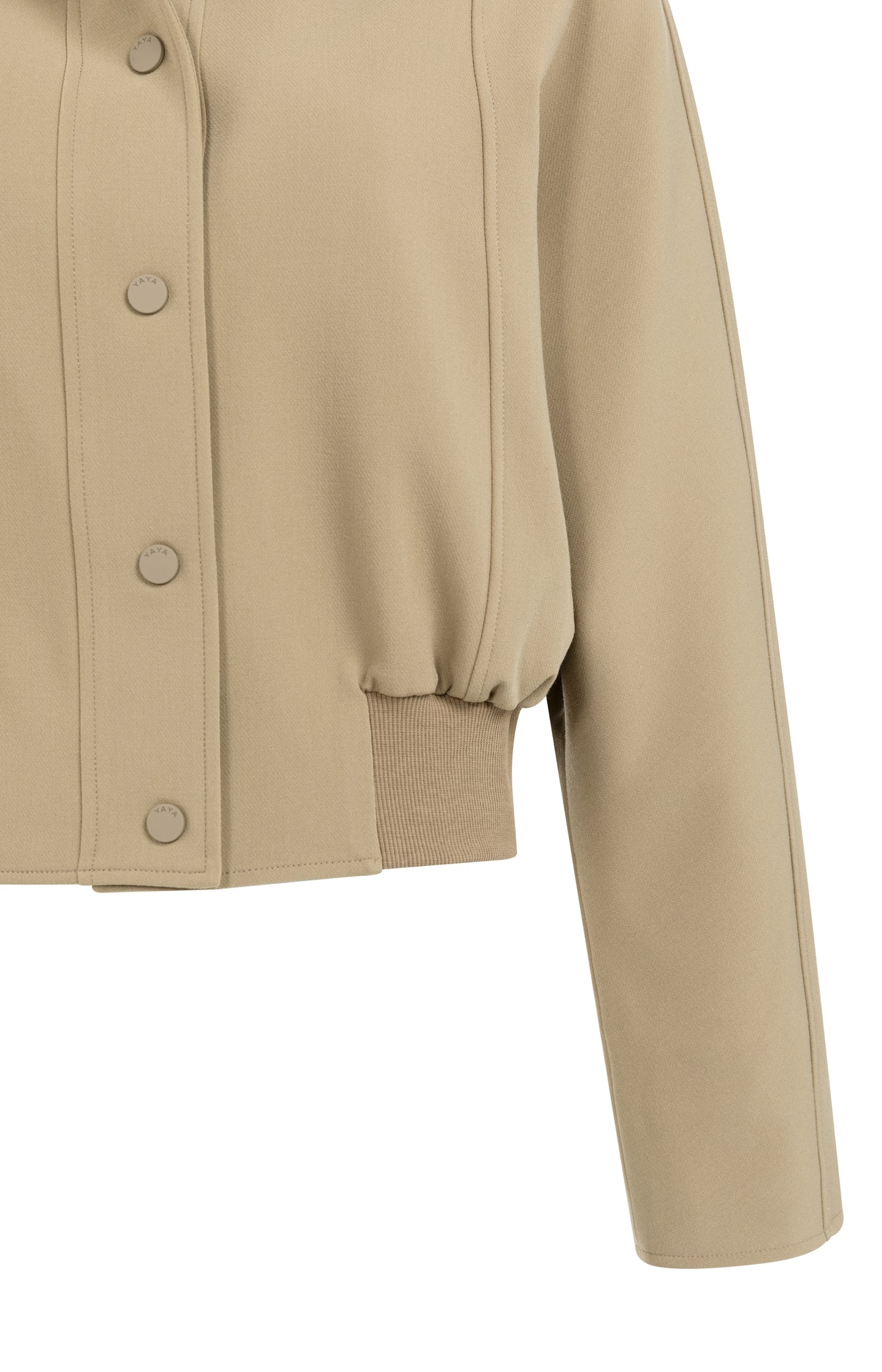 Short oversized jacket with ribbed hem