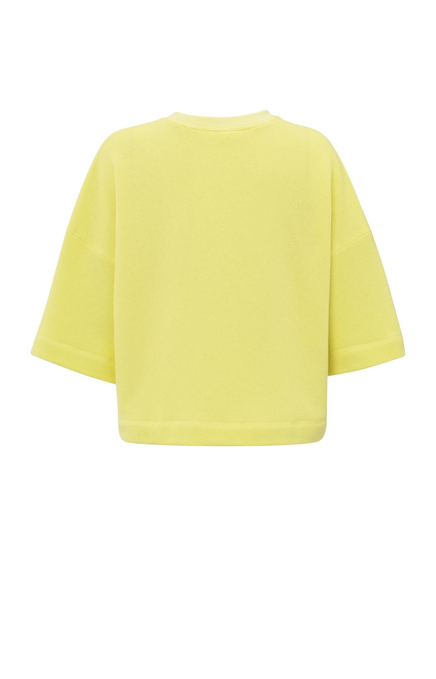 Short-sleeve sweatshirt with relaxed fit