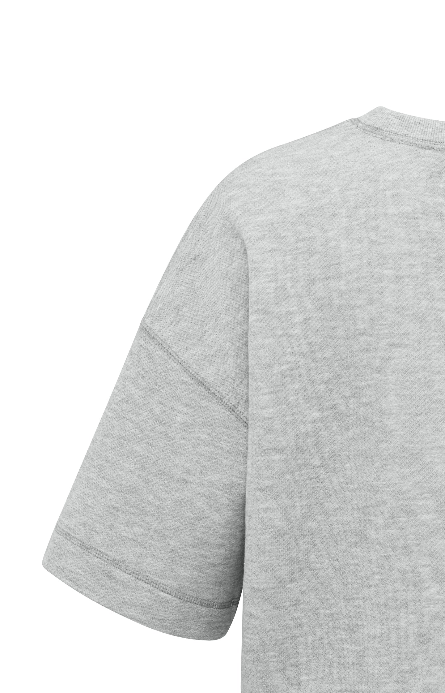 Short-sleeve sweatshirt with relaxed fit