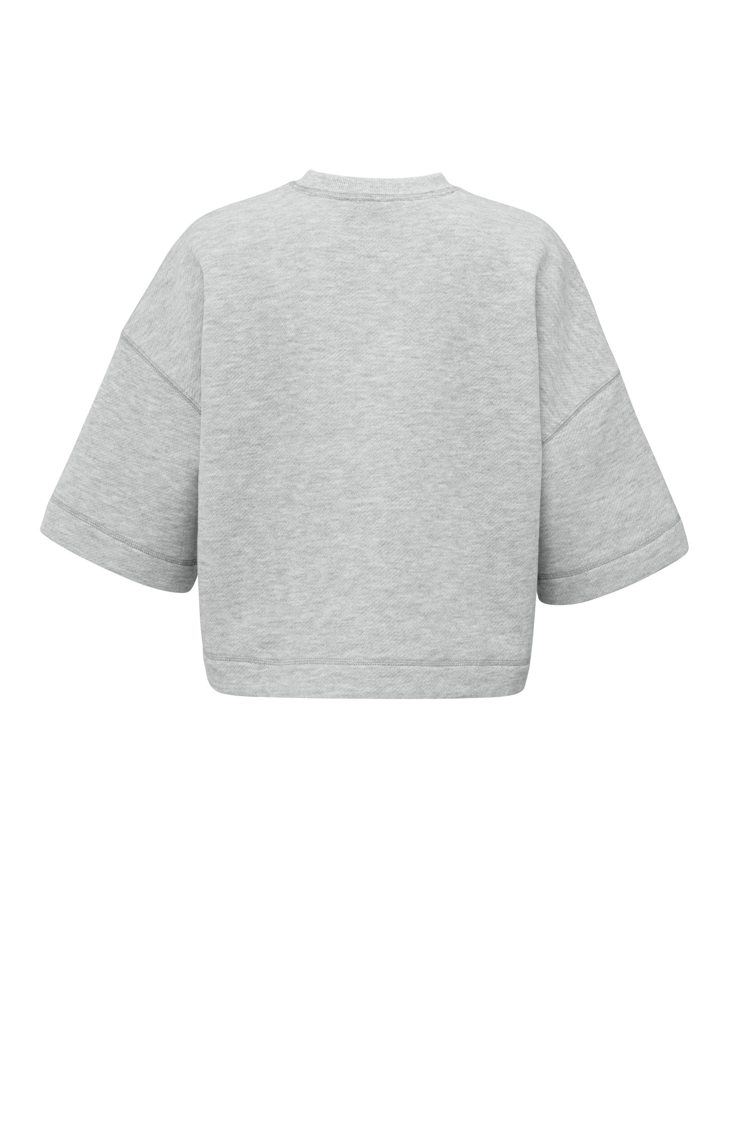 Short-sleeve sweatshirt with relaxed fit