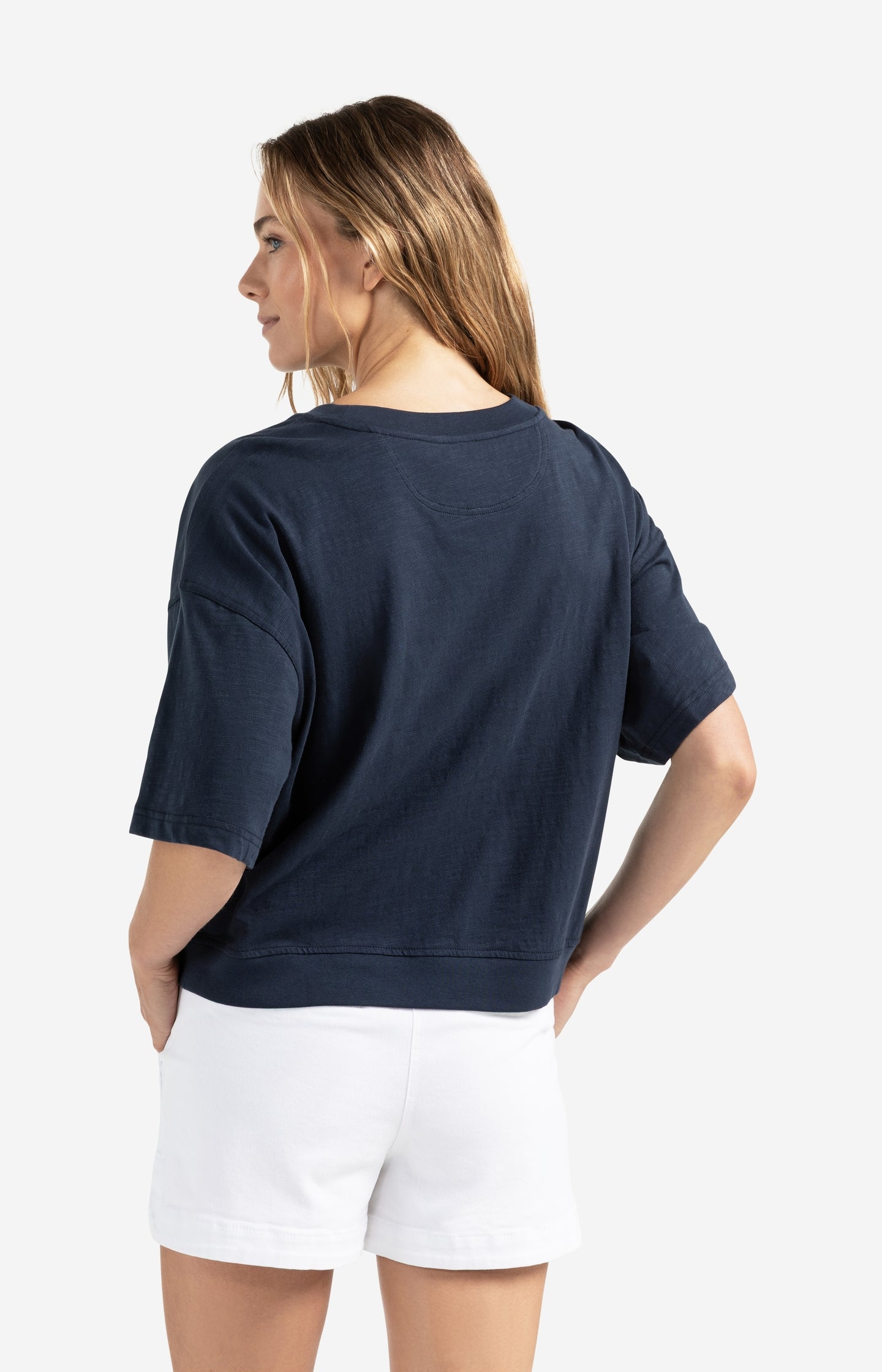 Short sleeve T-shirt with slub texture