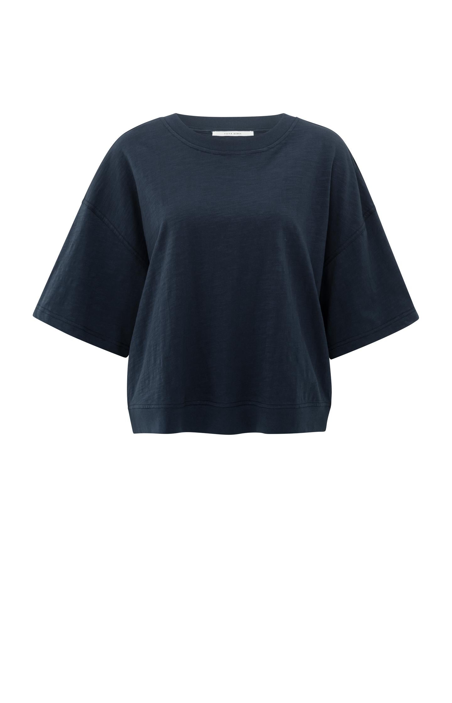 Short sleeve T-shirt with slub texture - Type: product