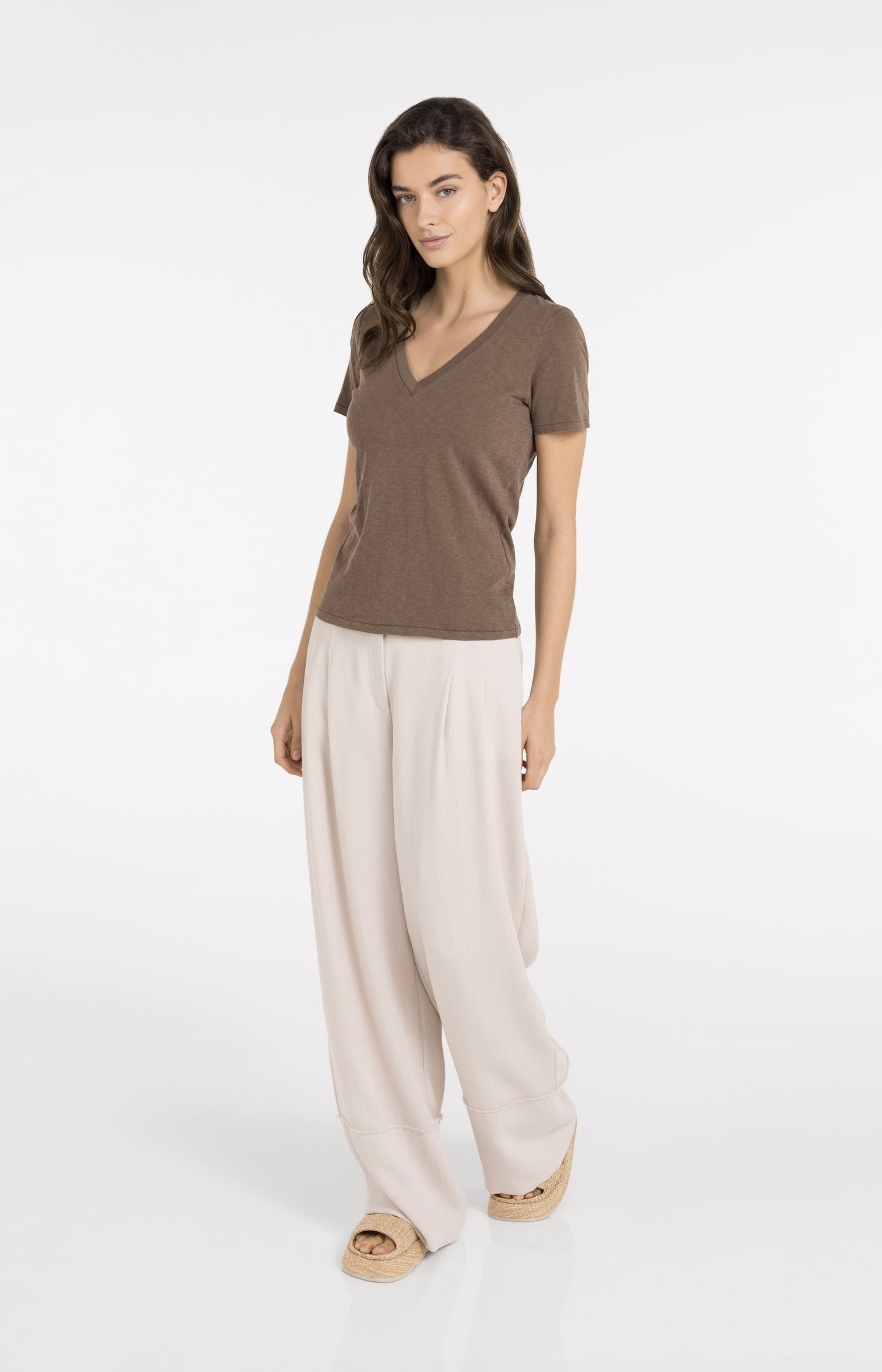 Short sleeve T-shirt with subtle washed effect