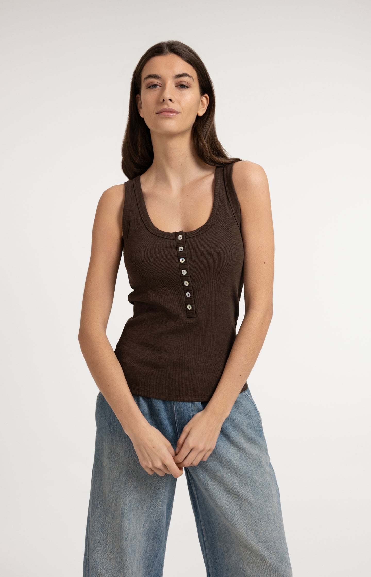 Singlet with button details