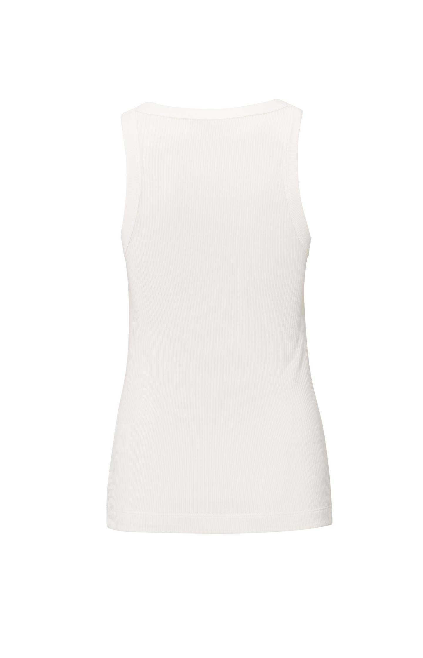 Singlet with ribbed trims