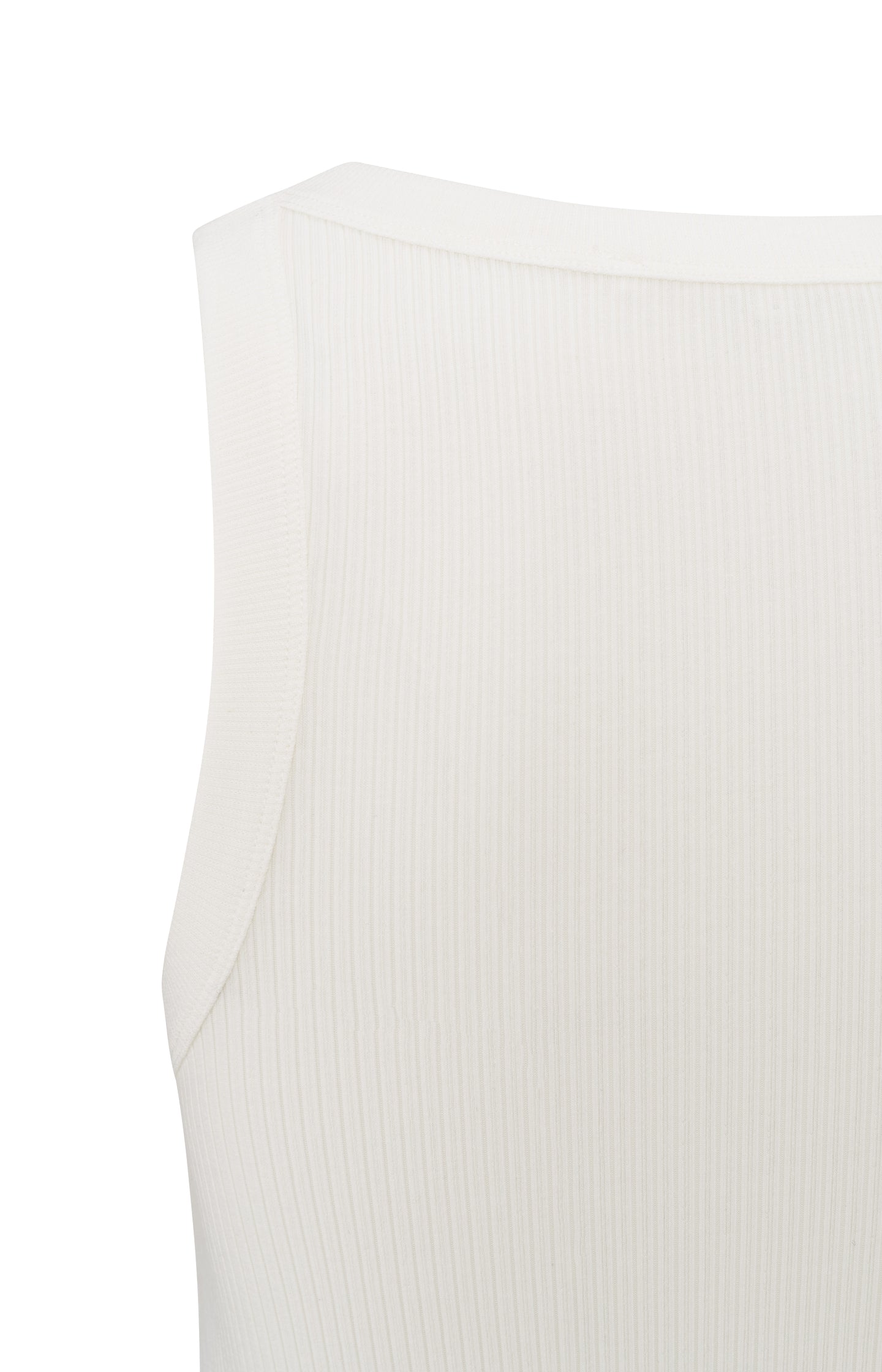 Singlet with ribbed trims