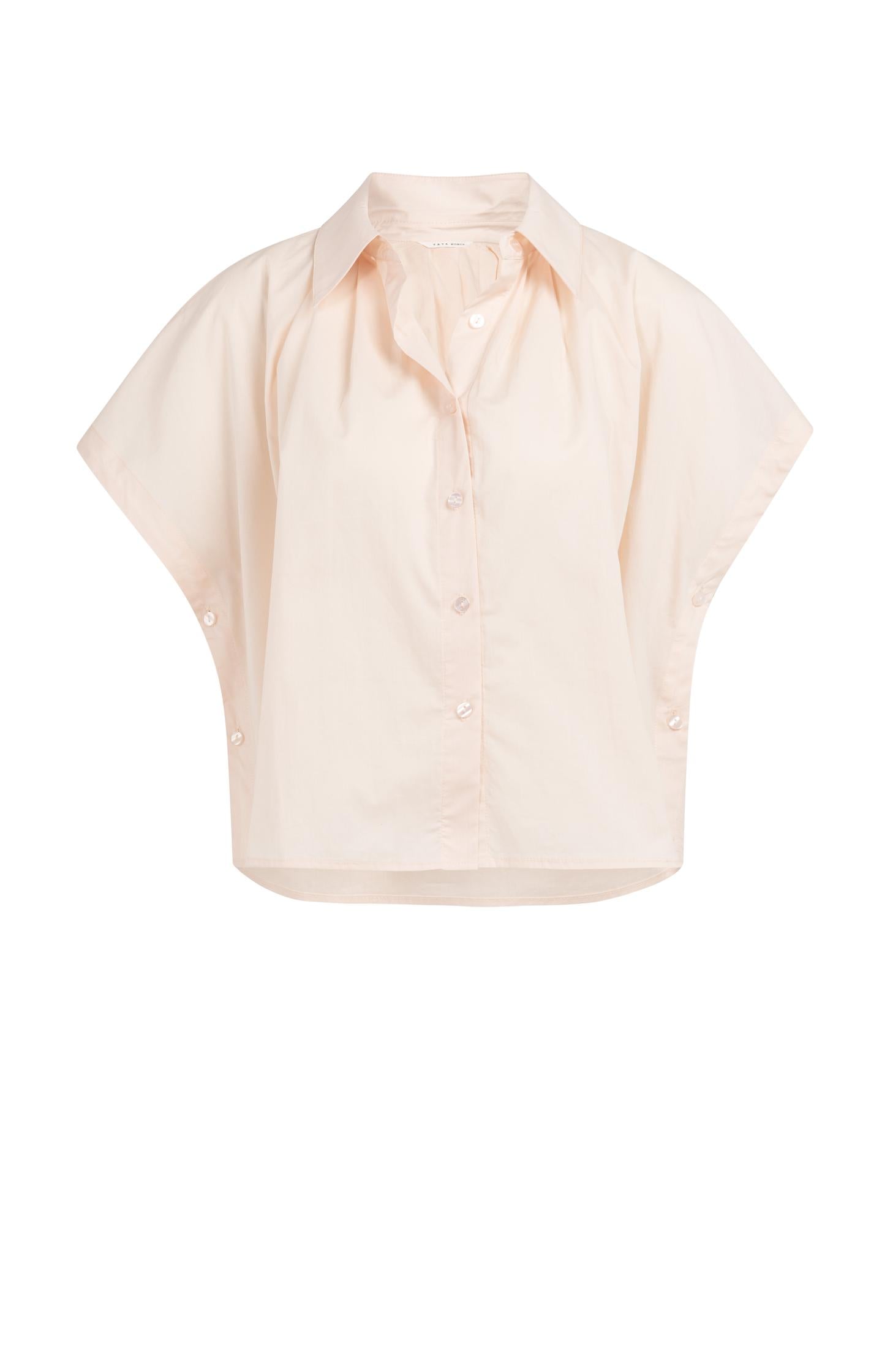 Ärmellose Bluse mit Zierknöpfen