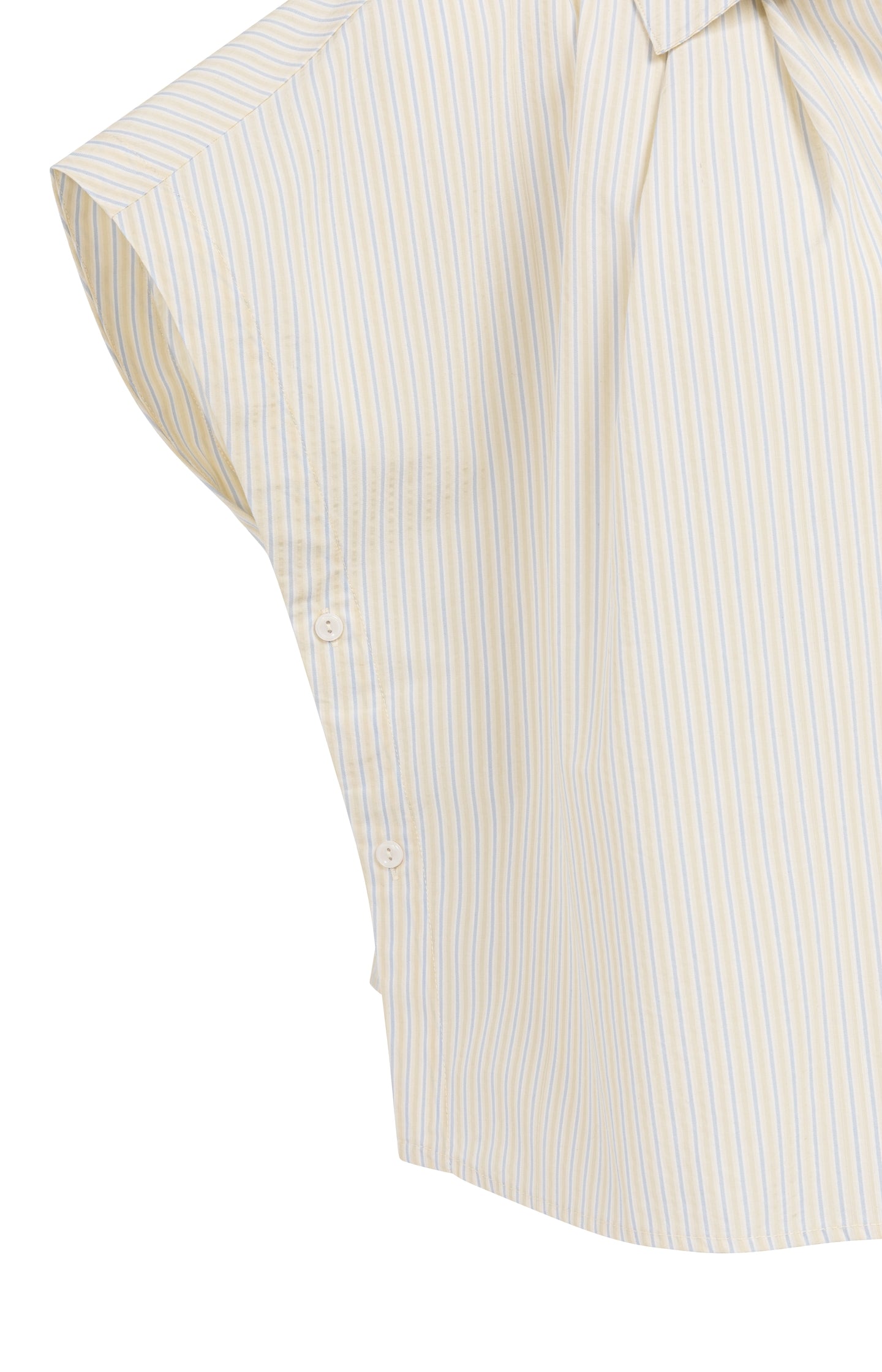 Sleeveless striped blouse with button detail