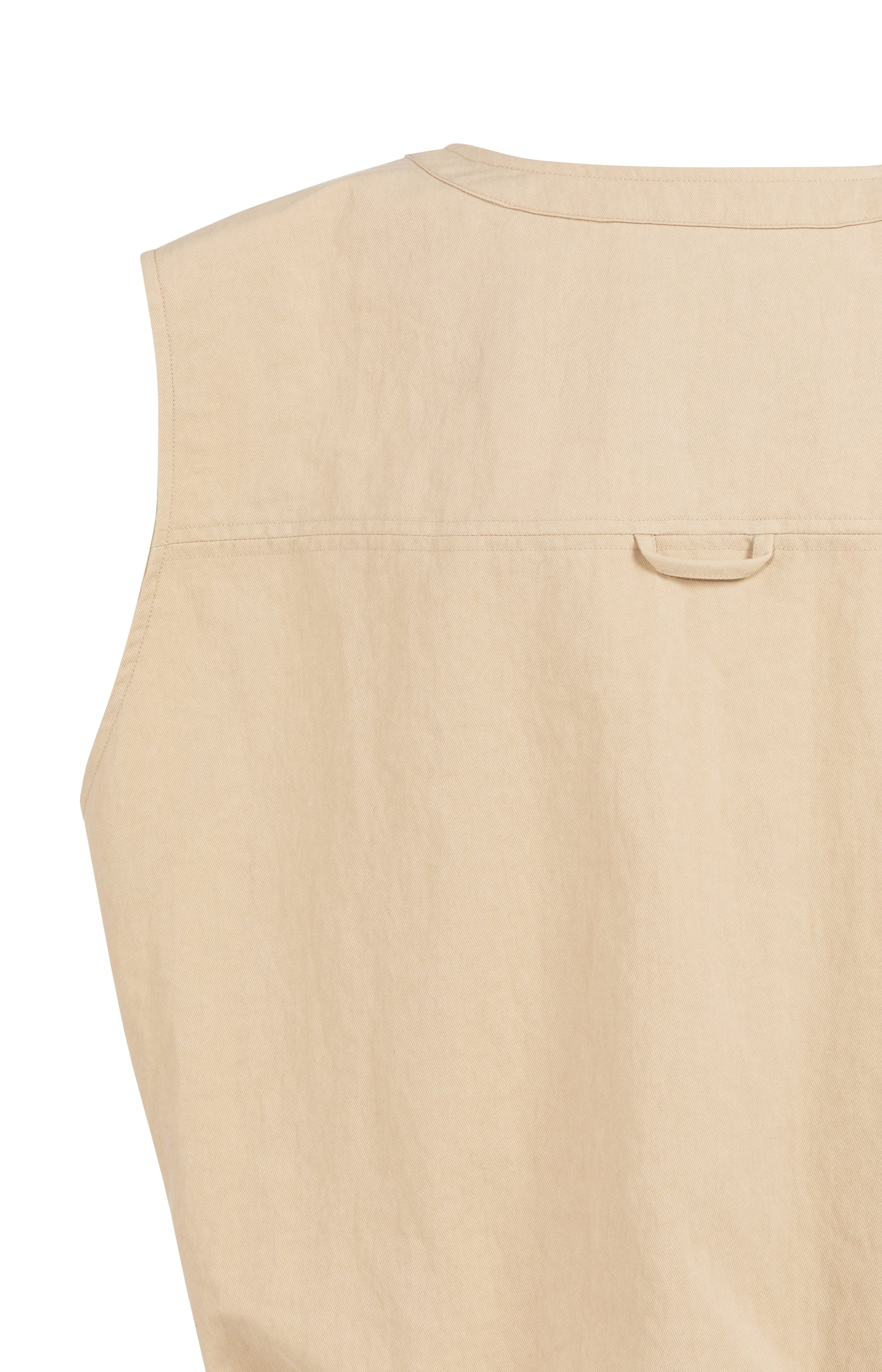 Sleeveless summer jacket with drawstrings