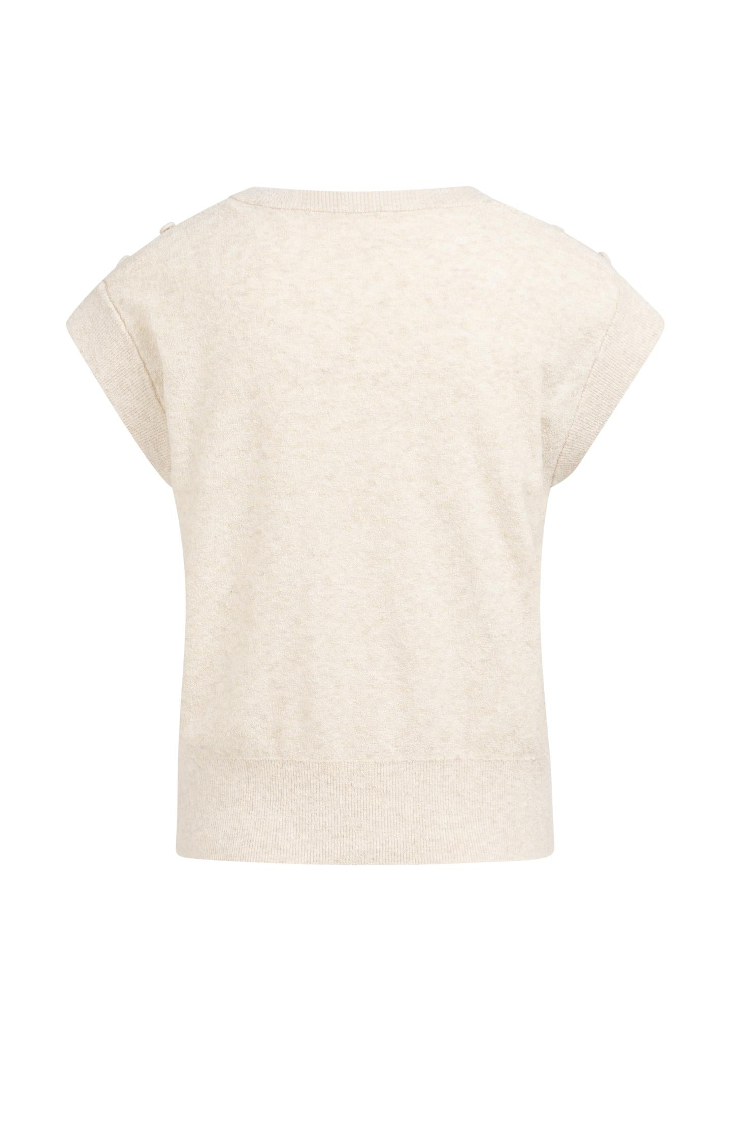 Sleeveless sweater with shoulder button details - Type: lookbook