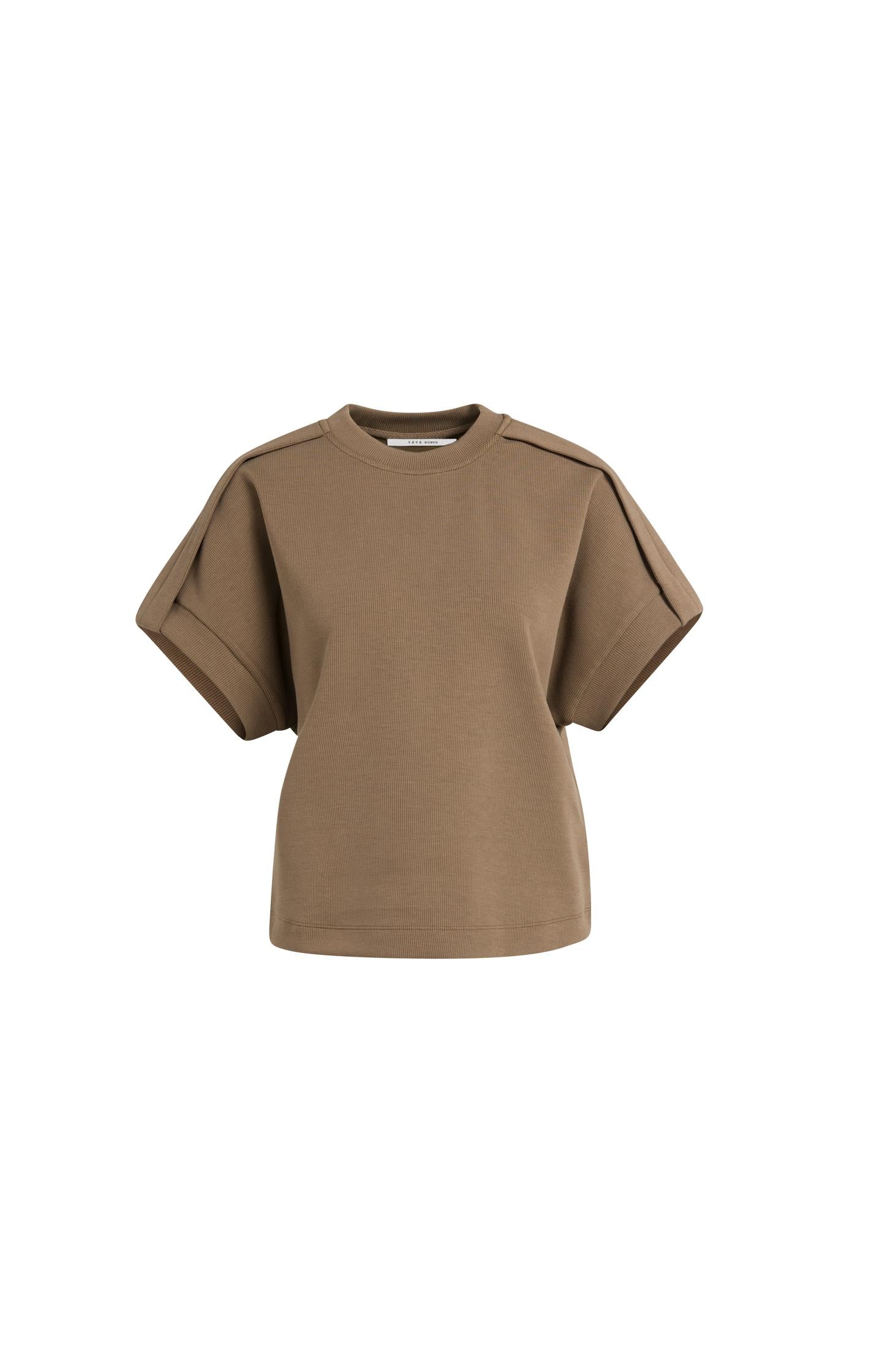 Ärmelloses Sweatshirt mit plissierter Schulter