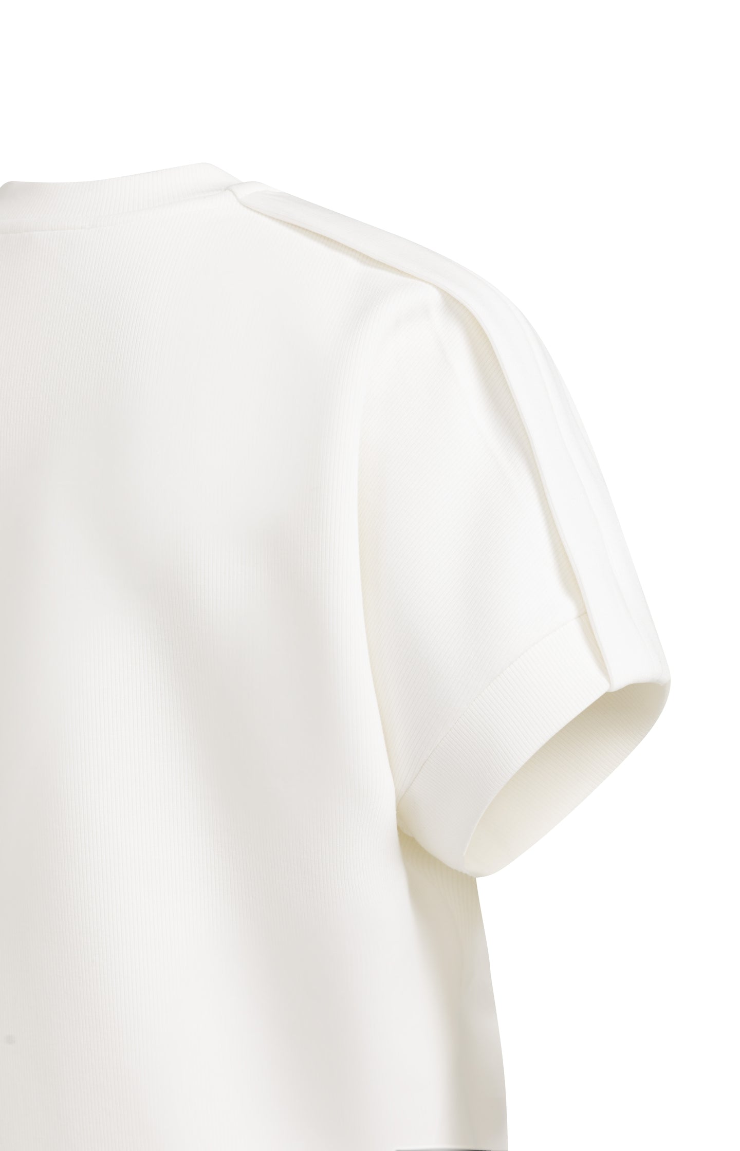 Sleeveless sweatshirt with pleated shoulder detail