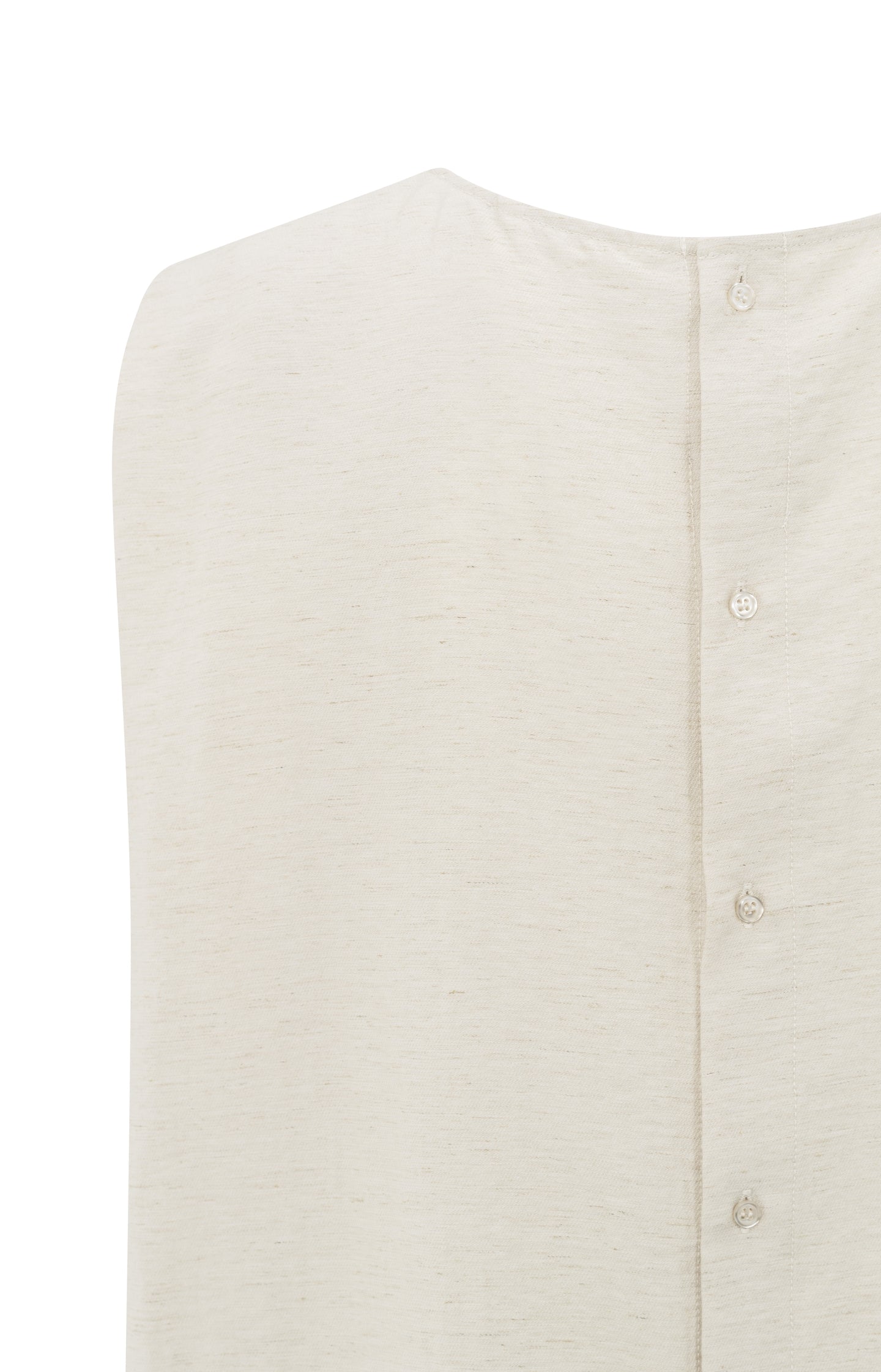 Sleeveless top with button closure on back