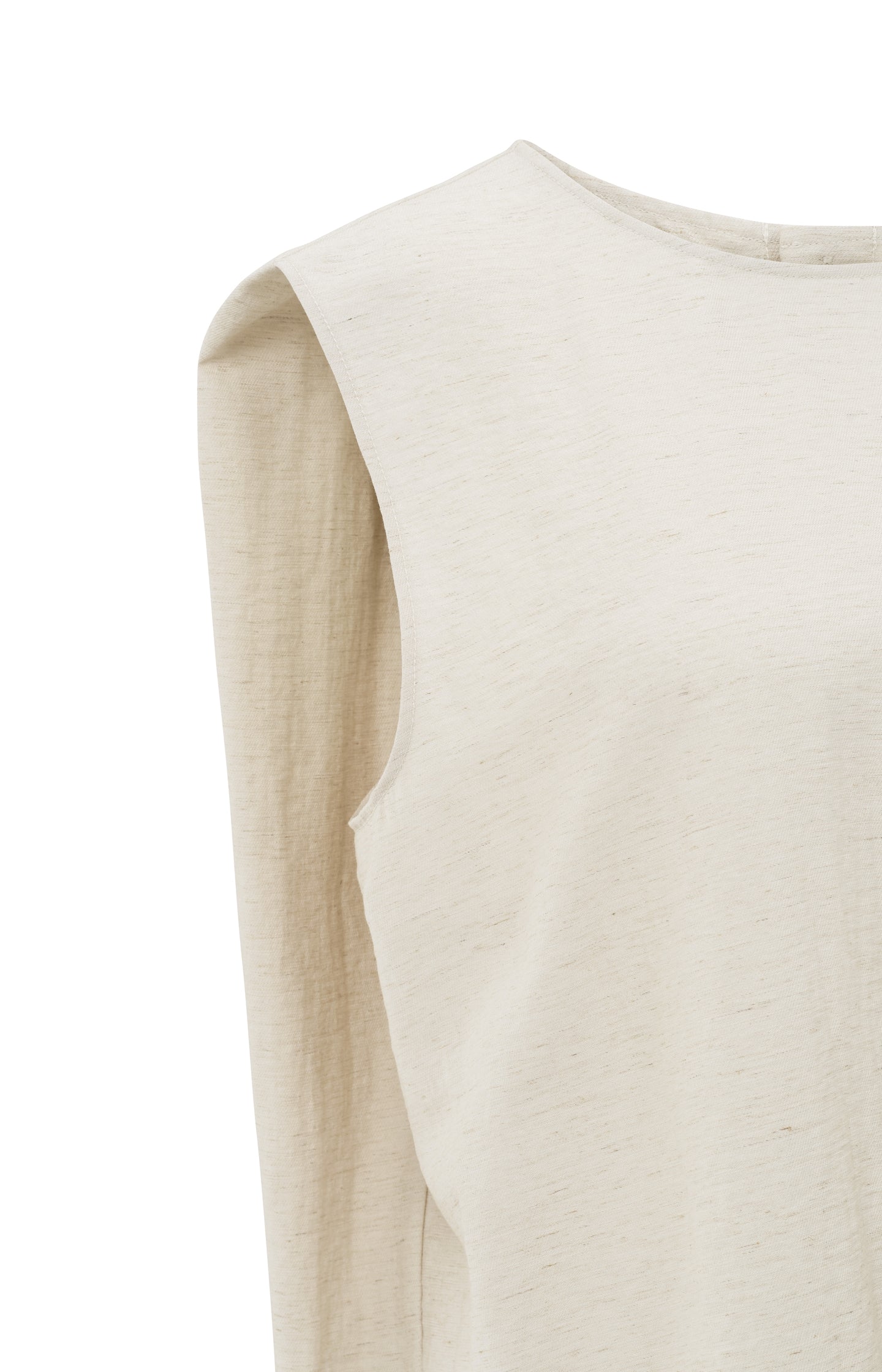 Sleeveless top with button closure on back