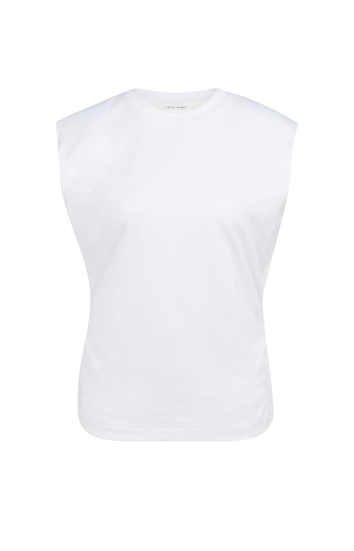 Sleeveless top with pleated sideseams - Type: product