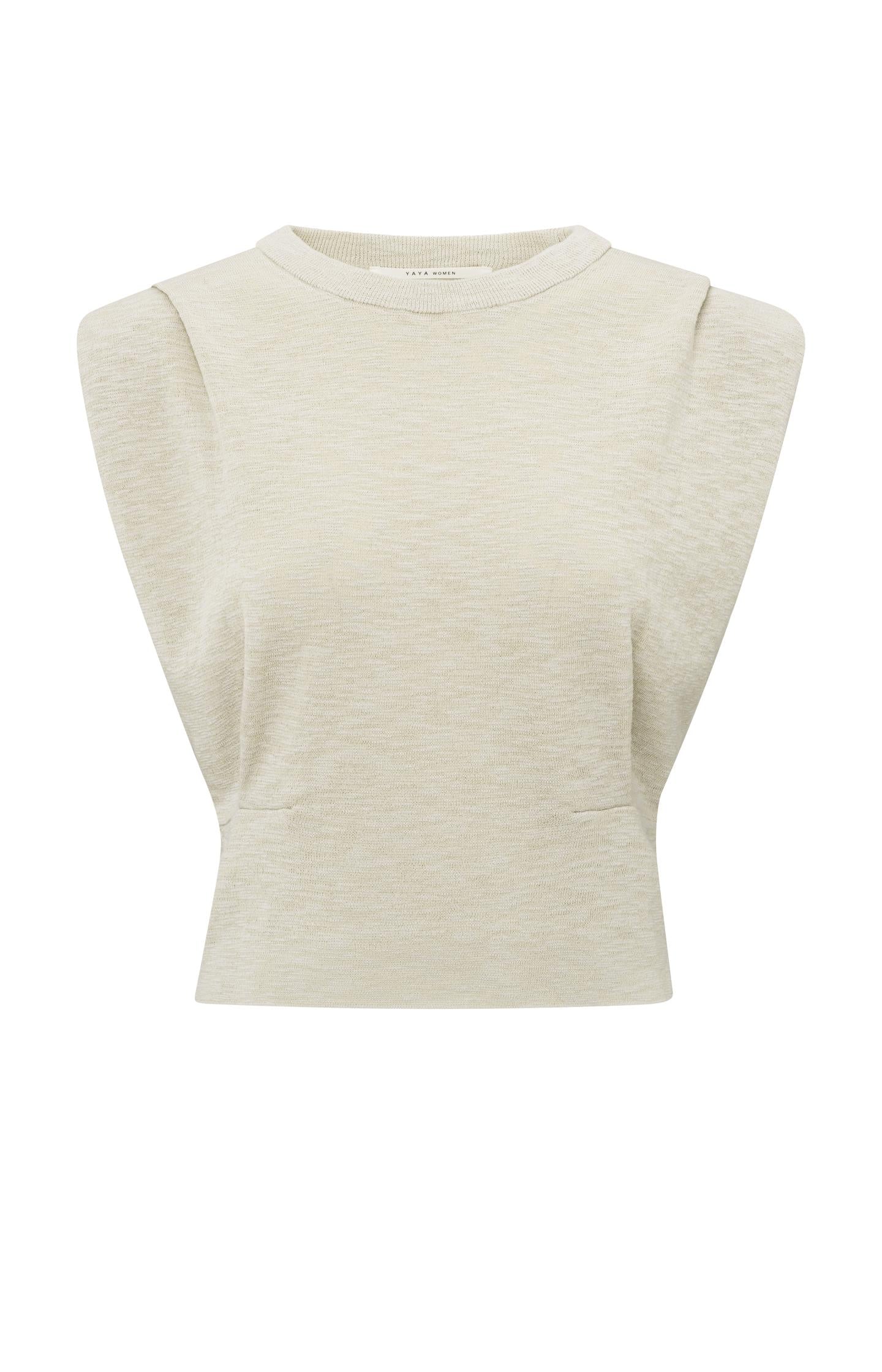 Sleeveless top with shoulder details - Type: product