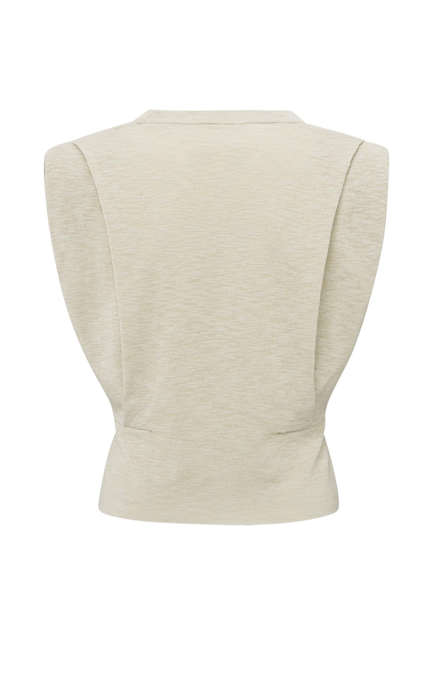 Sleeveless top with shoulder details