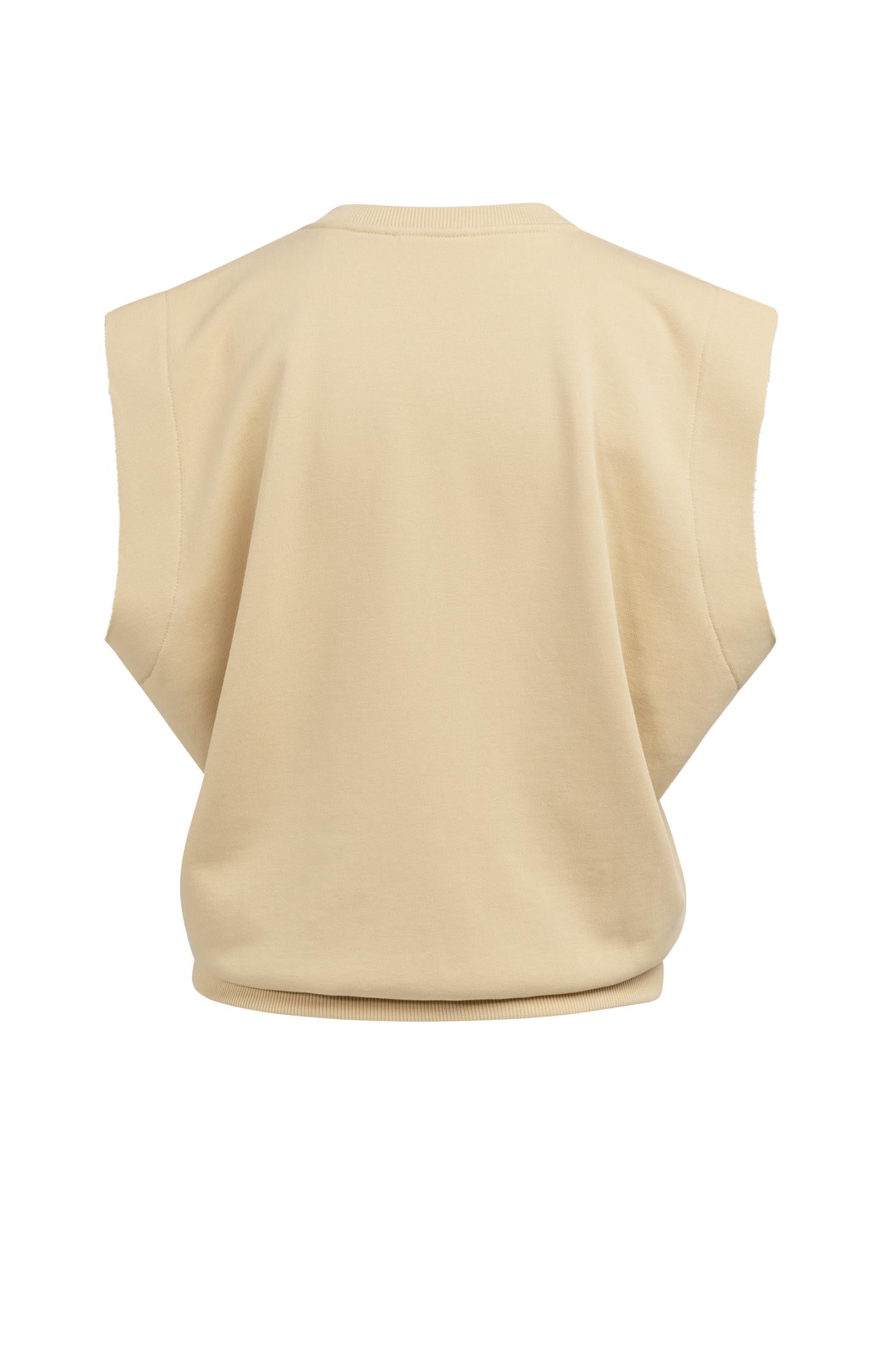 Sleeveless V-neck sweater with relaxed fit - Type: lookbook