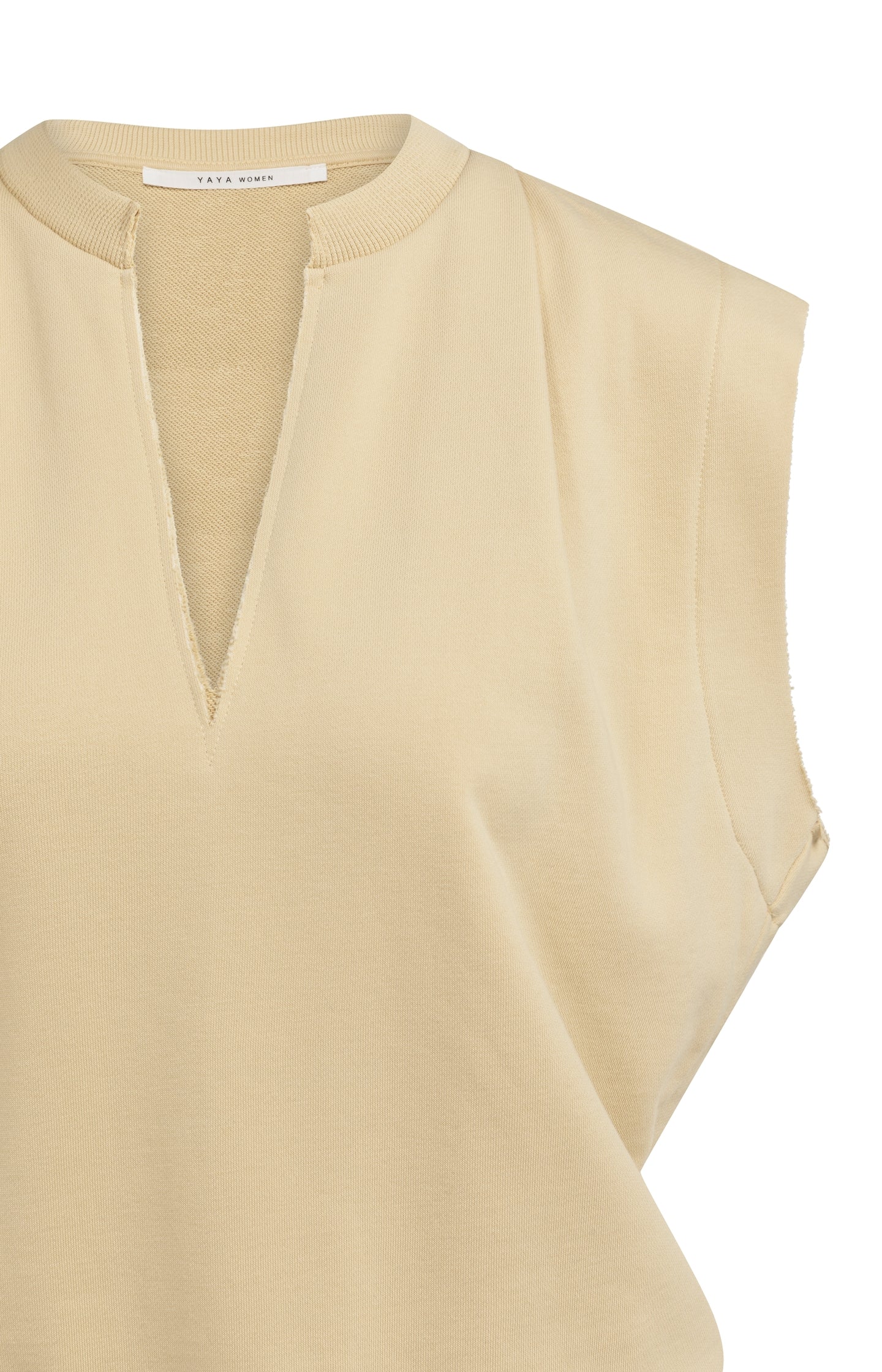 Sleeveless V-neck sweater with relaxed fit - Type: lookbook