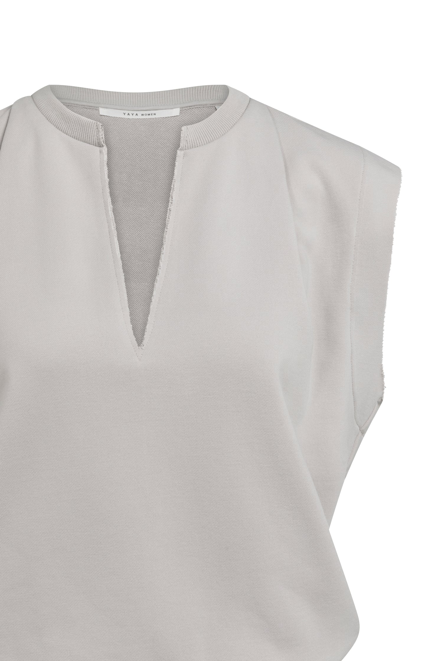 Sleeveless V-neck sweater with relaxed fit - Type: lookbook