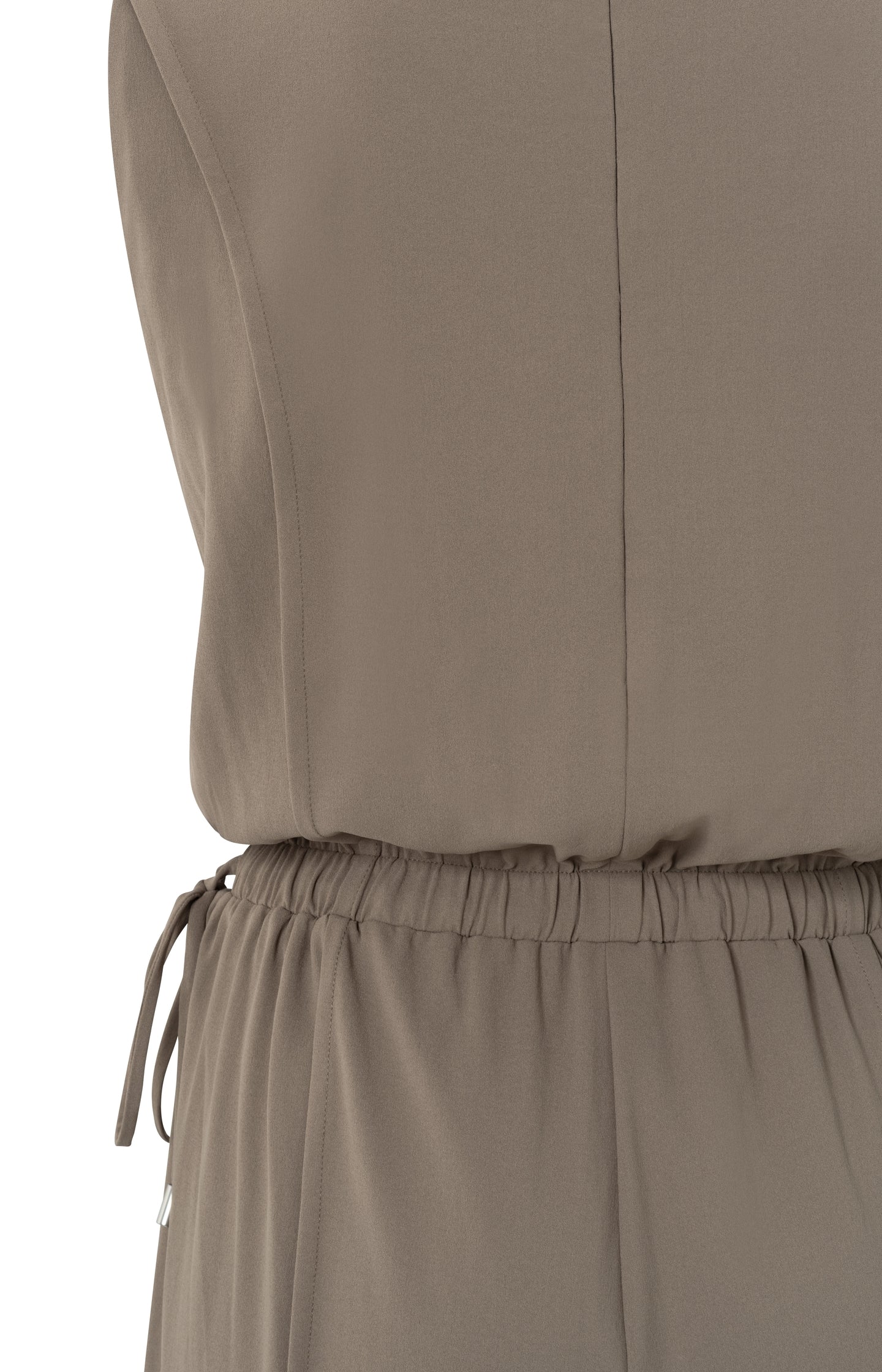 Sleeveless woven jumpsuit with cord detail